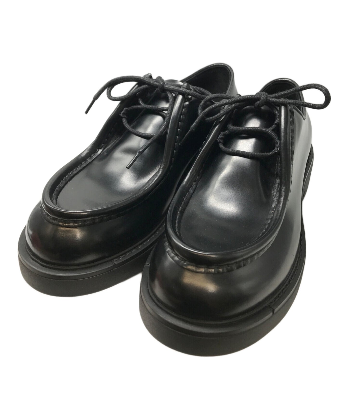 [Pre-owned] PRADA Diapason opaque brushed leather lace-up shoes 2EG419