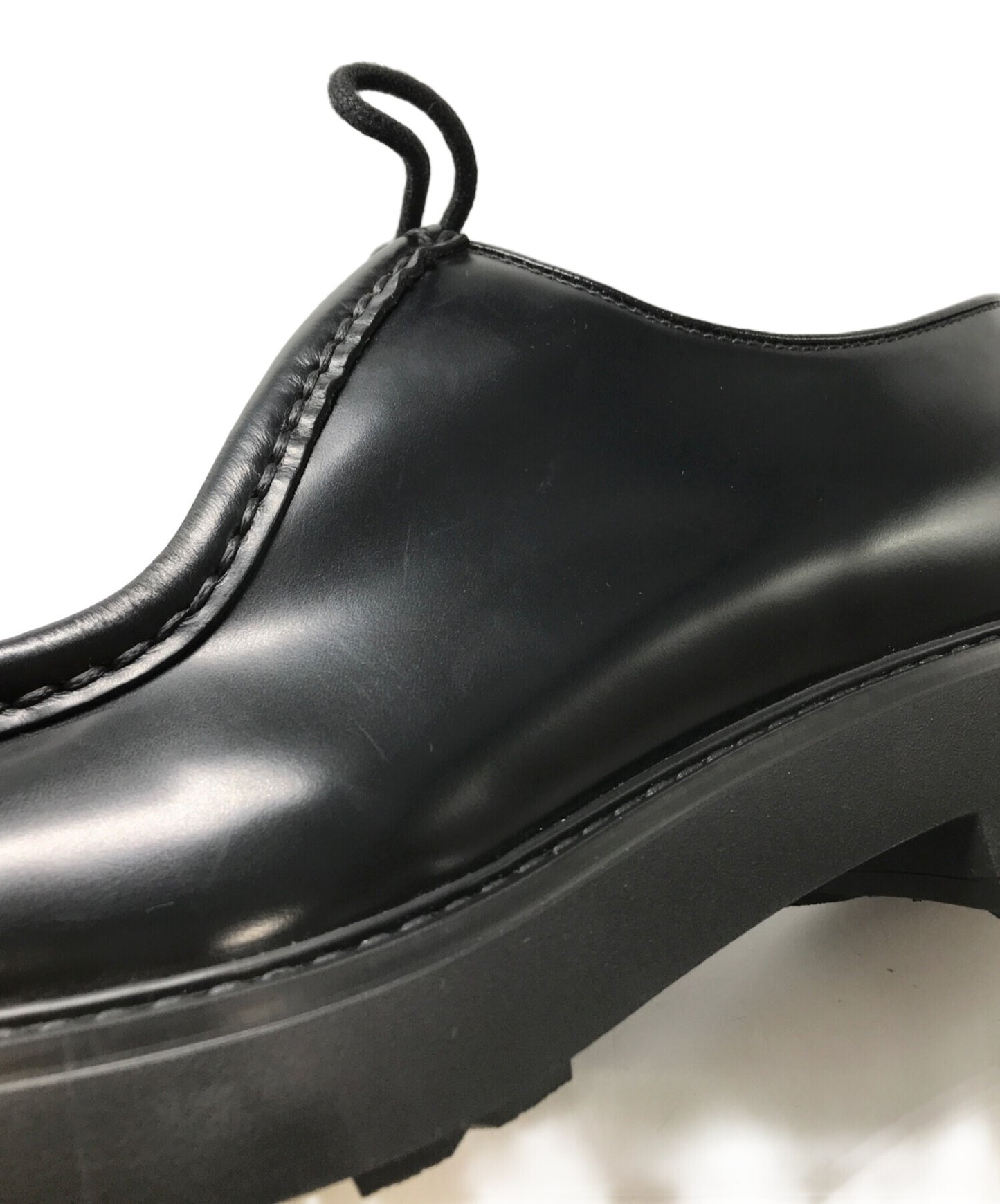 [Pre-owned] PRADA Diapason opaque brushed leather lace-up shoes 2EG419