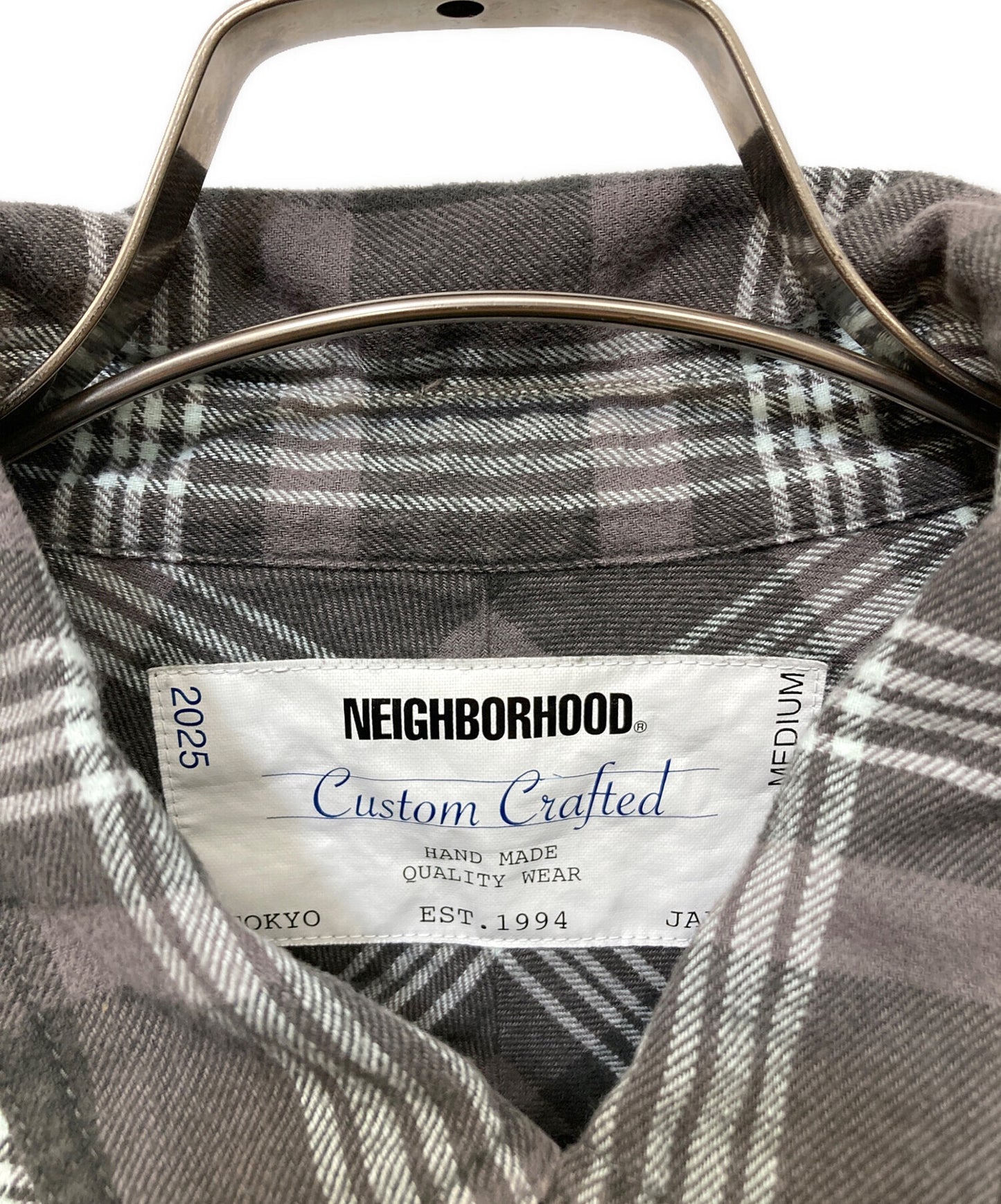 [Pre-owned] NEIGHBORHOOD SAVAGE TARTAN CHECK SHIRT LS 251AQNH-SHM01