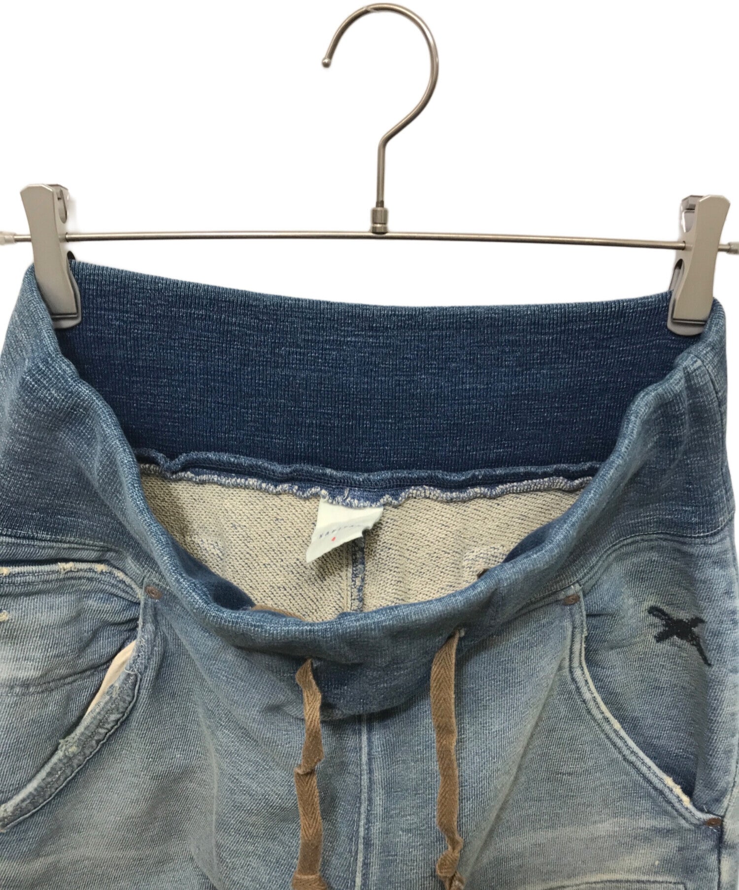 Pre-owned] KAPITAL Ragged-finished patchwork sweatshirt denim