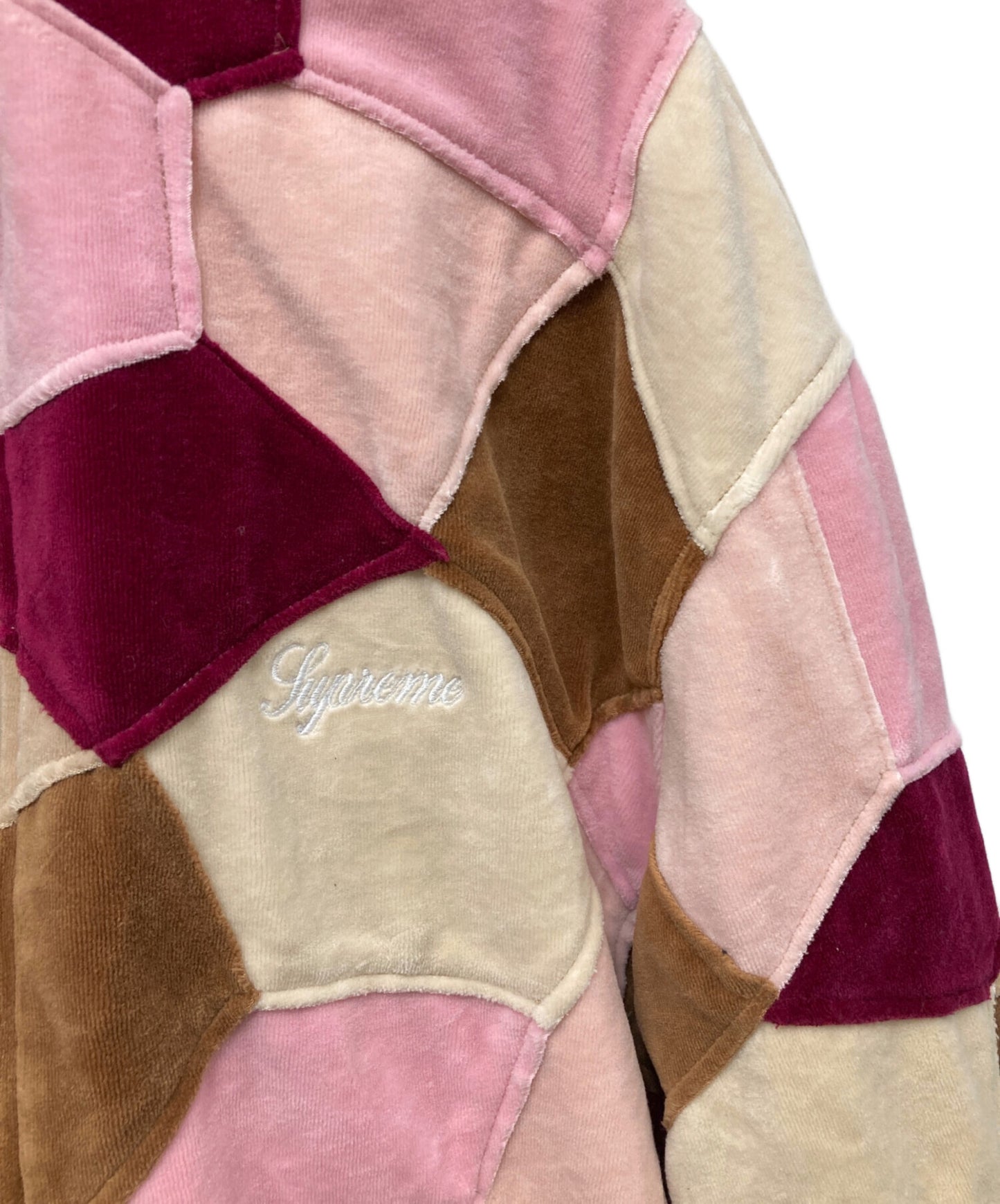 [Pre-owned] SUPREME Patchwork Velour Track Jacket