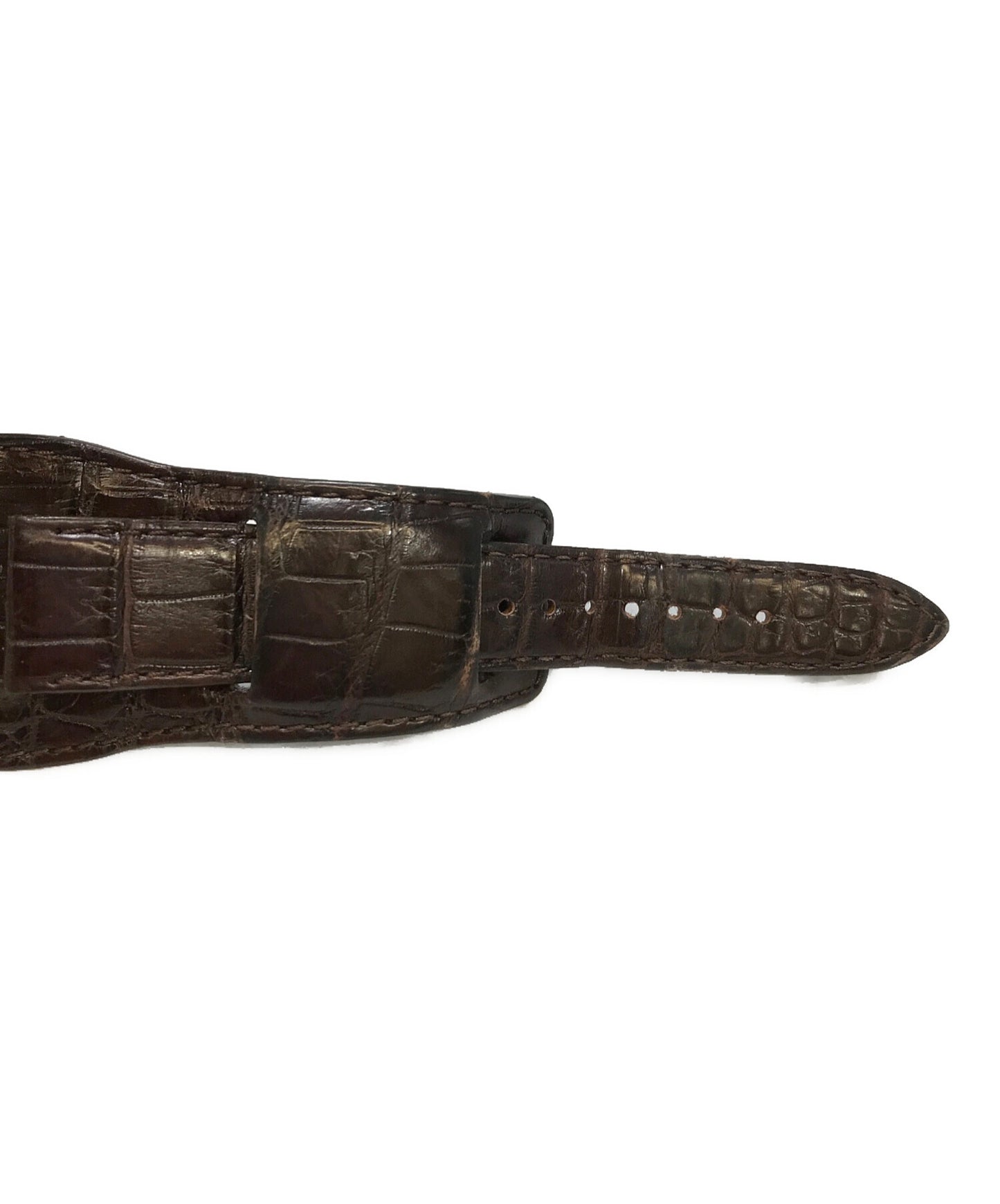 [Pre-owned] NEIGHBORHOOD Croco-embossed leather watch band 162YSPTN-AC02S