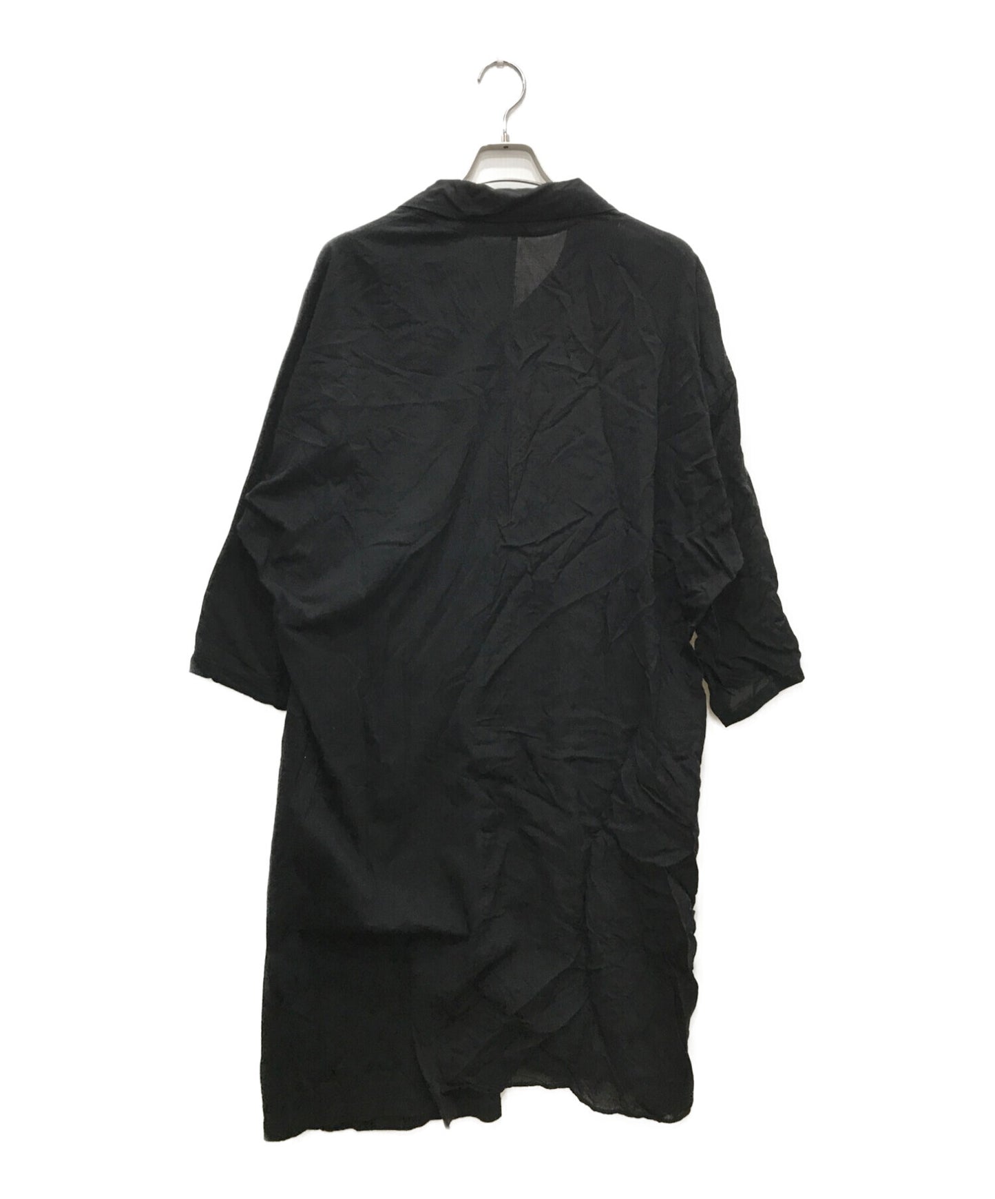 [Pre-owned] BLACK Scandal Yohji Yamamoto Cut-out Long Shirt Dress NH-B20-824