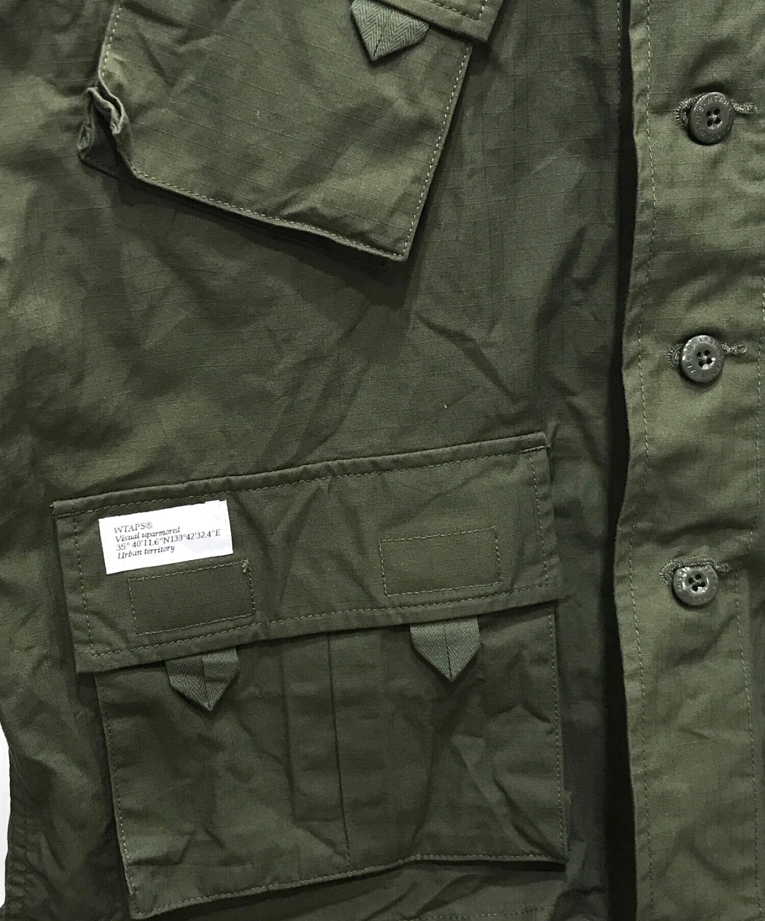 [Pre-owned] WTAPS MODULAR LS COTTON RIPSTOP 212BRDT-SHM03