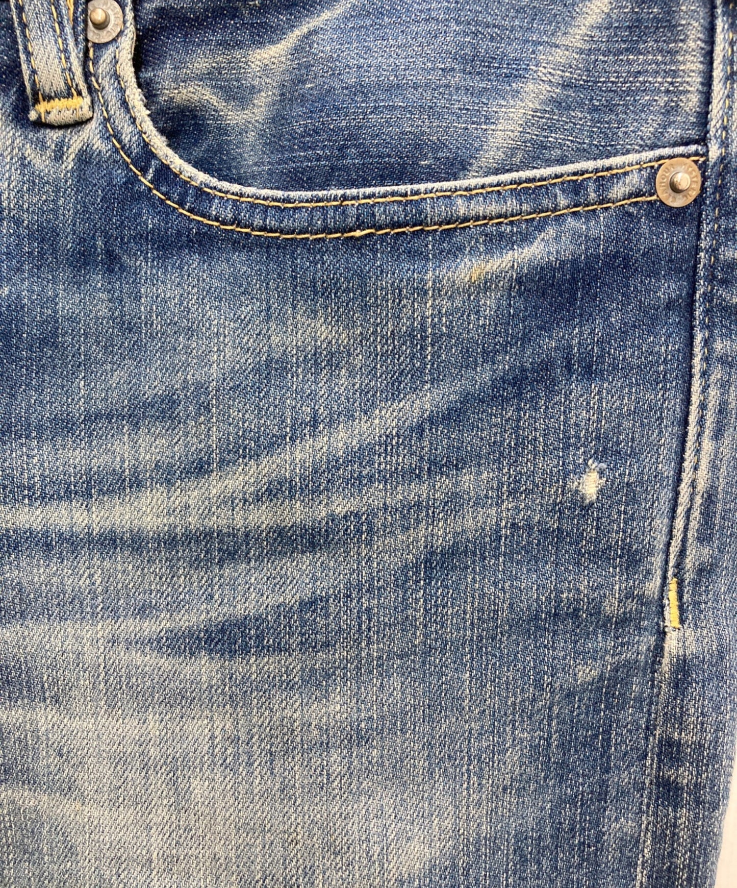 [Pre-owned] Hysteric Glamour SP processed studded stretch denim pants 0242AP08