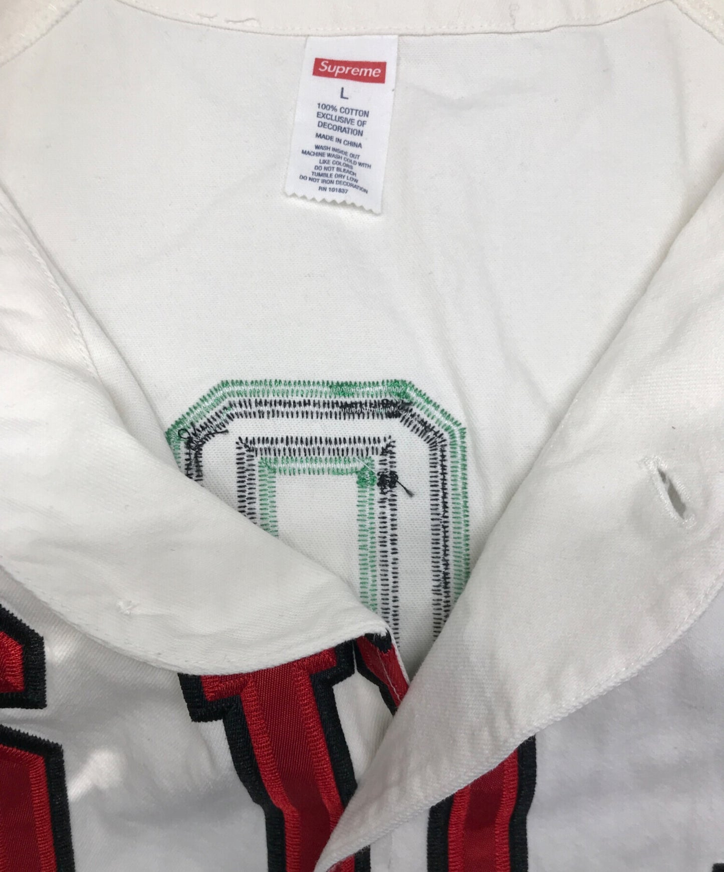 [Pre-owned] SUPREME DENIM BASEBALL JERSEY
