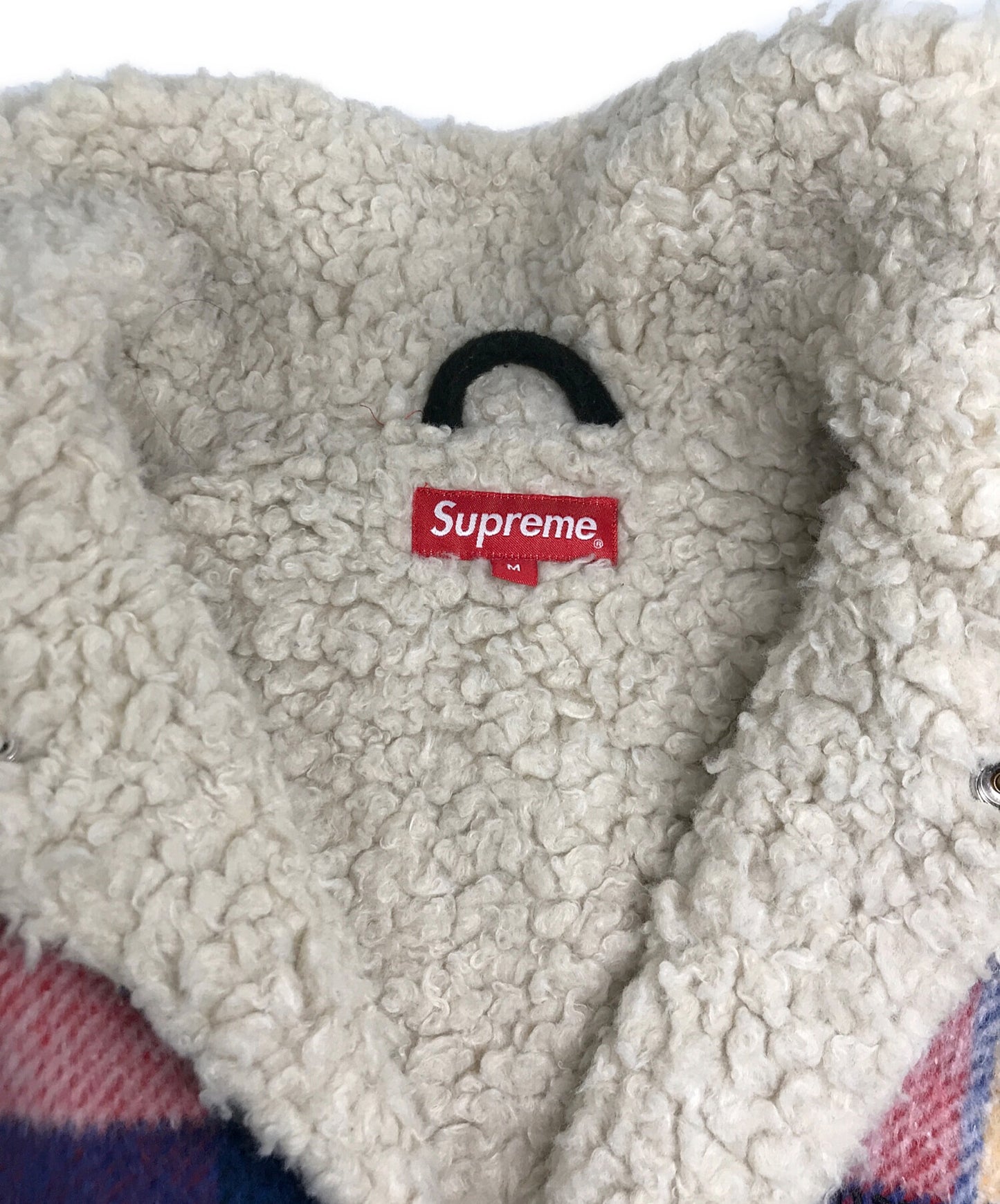 [Pre-owned] SUPREME Plaid Shearling Bomber Jacket