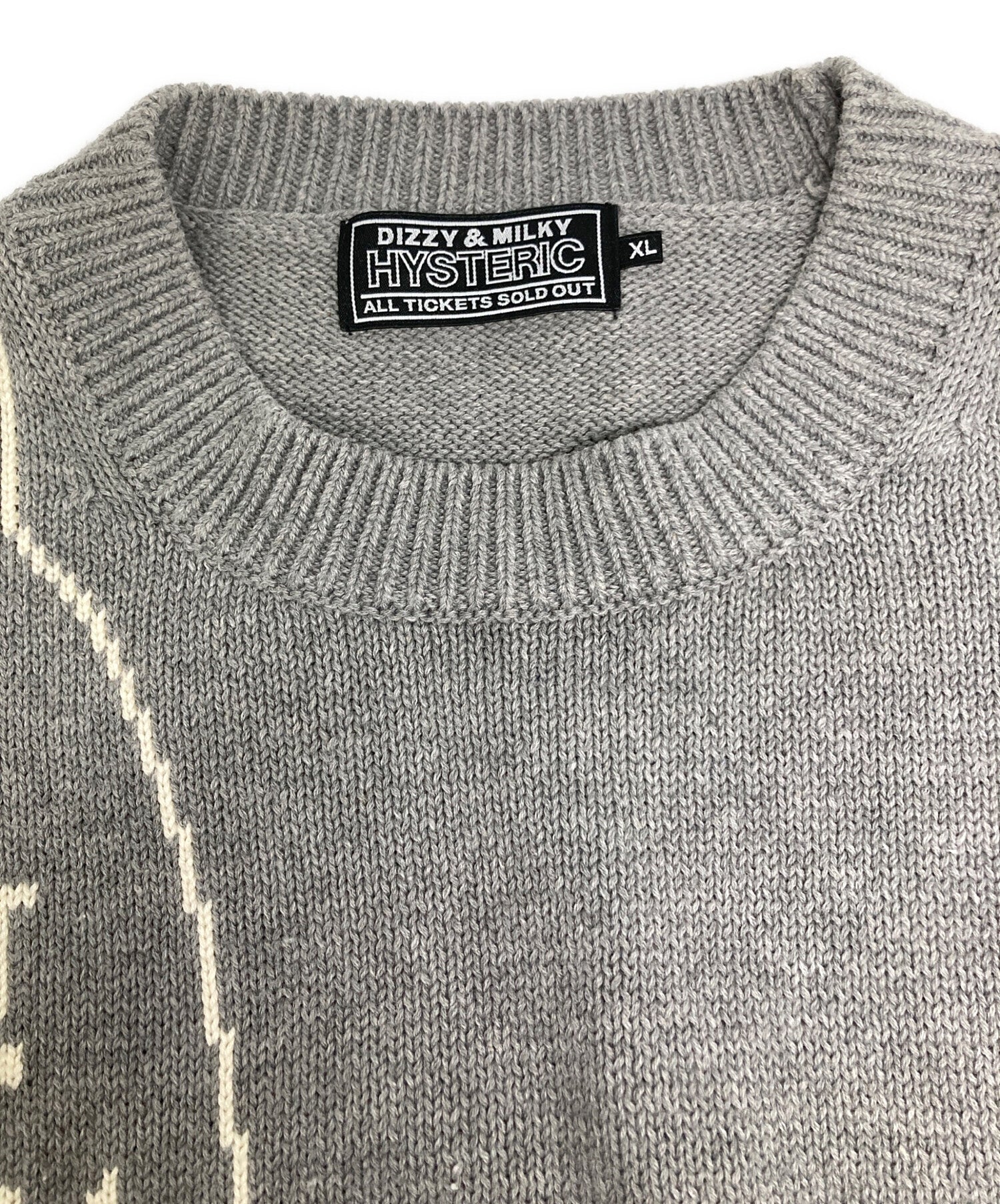 Pre-owned] Hysteric Glamour FLYING V braided sweater 02251NS01
