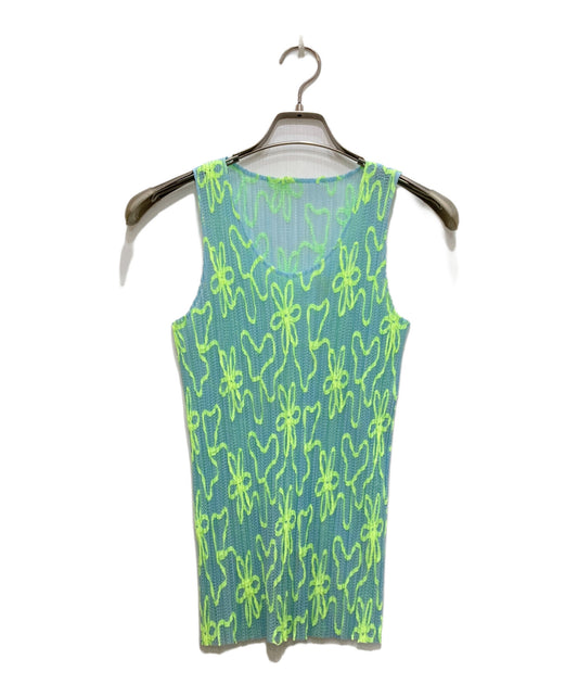 [Pre-owned] PLEATS PLEASE Flower Tape Sleeveless Cut and Sewn PP06-JH310