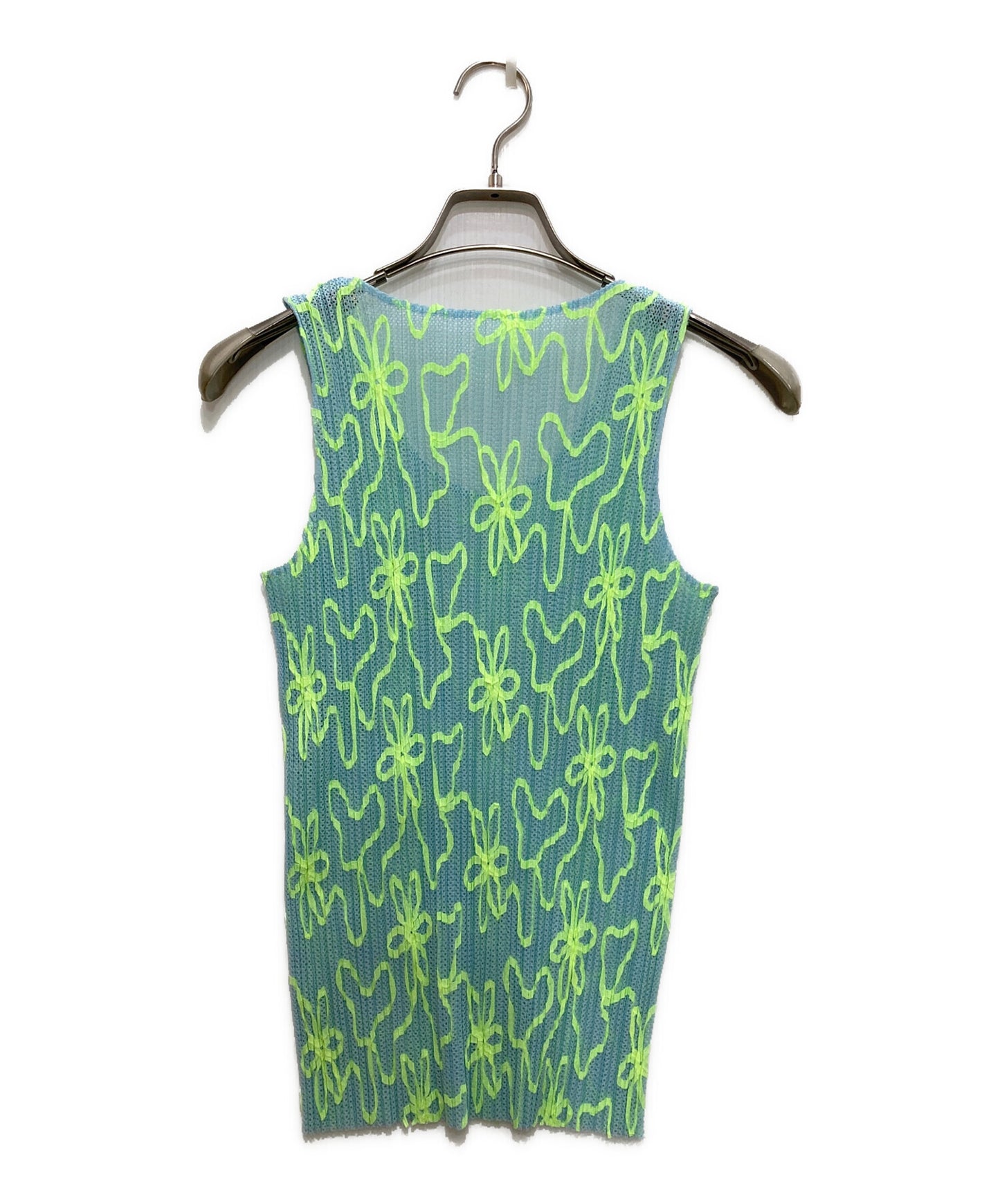 [Pre-owned] PLEATS PLEASE Flower Tape Sleeveless Cut and Sewn PP06-JH310