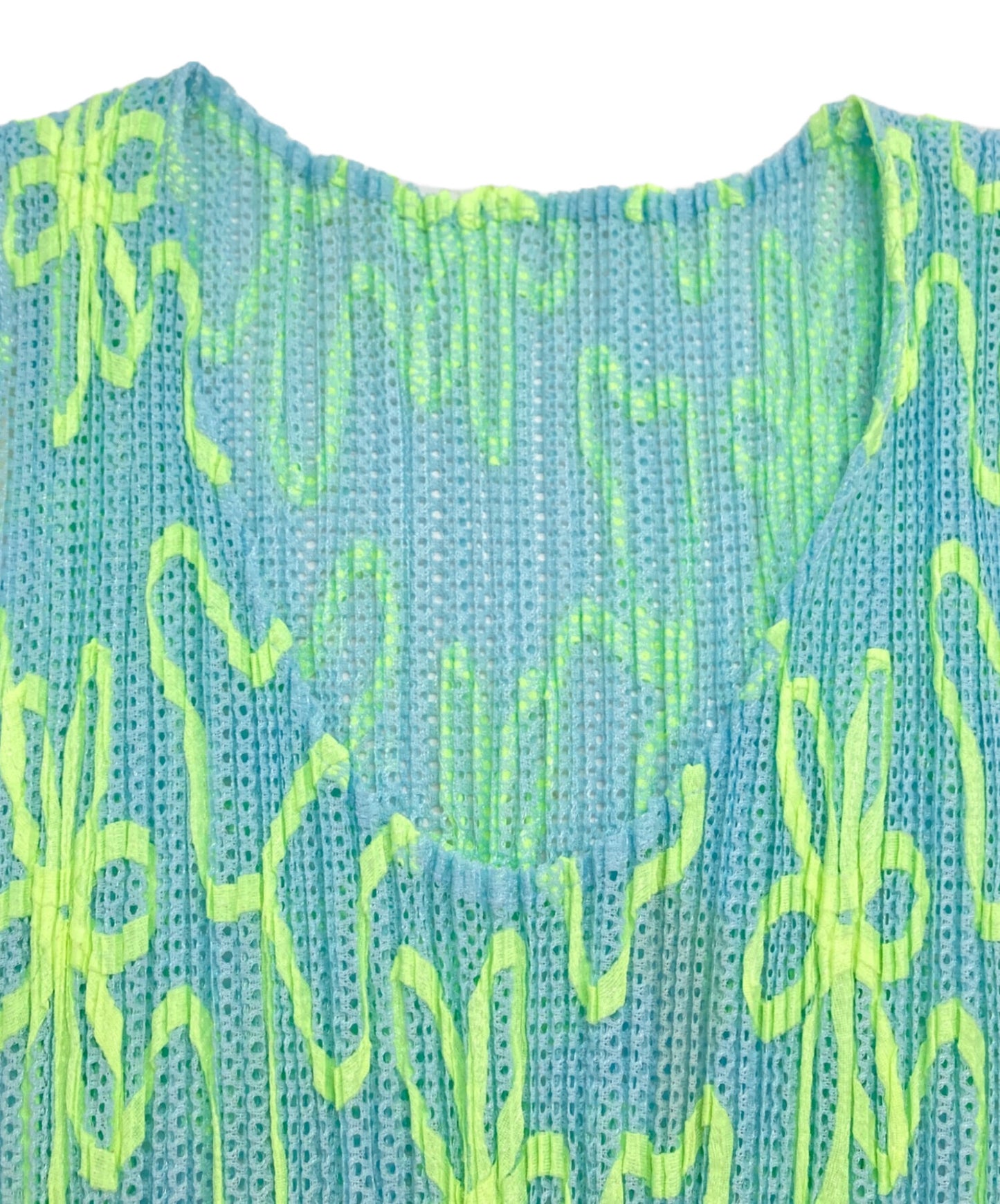 [Pre-owned] PLEATS PLEASE Flower Tape Sleeveless Cut and Sewn PP06-JH310