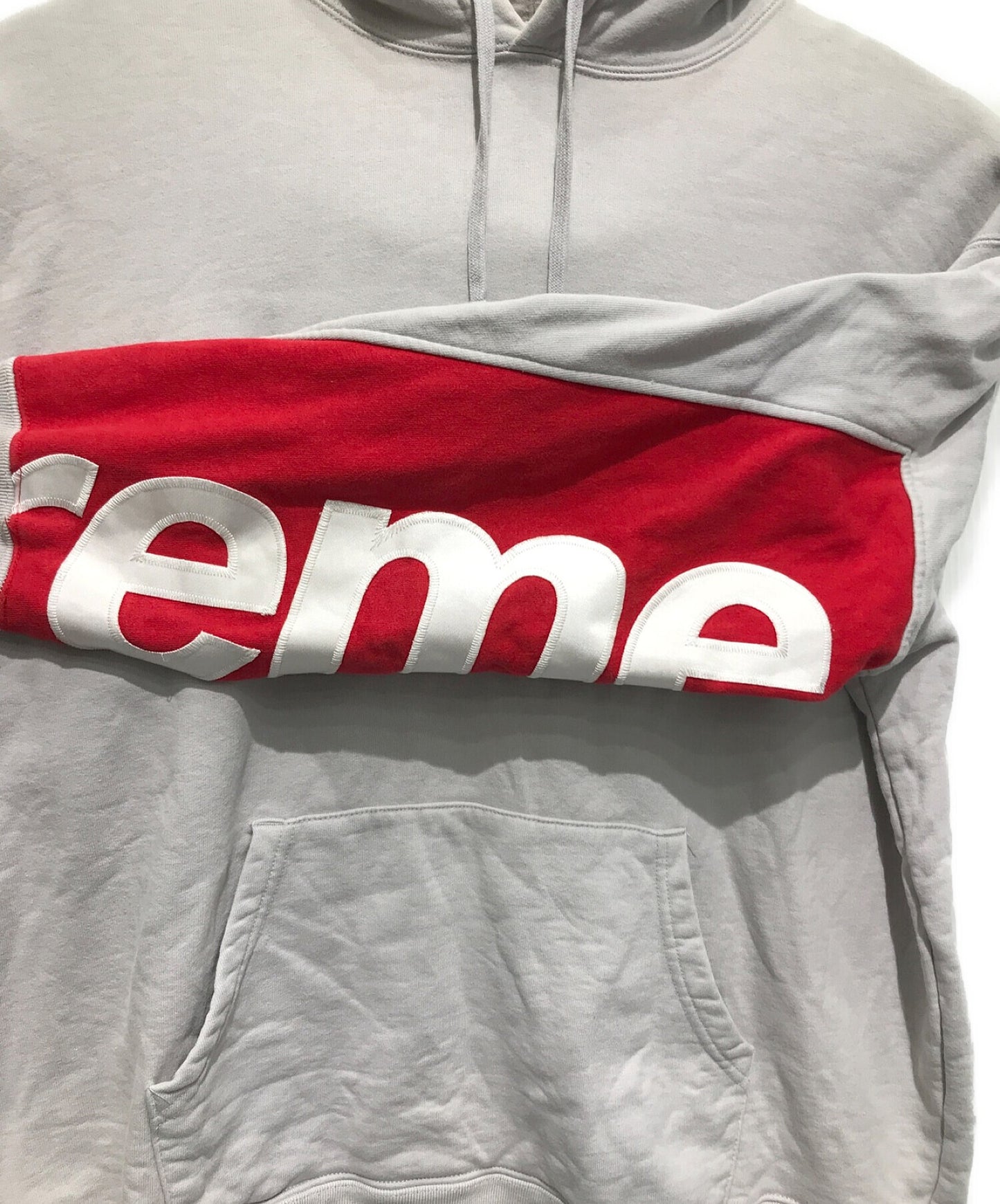 [Pre-owned] SUPREME Cropped Panels Hooded Sweatshirt / Hoodie