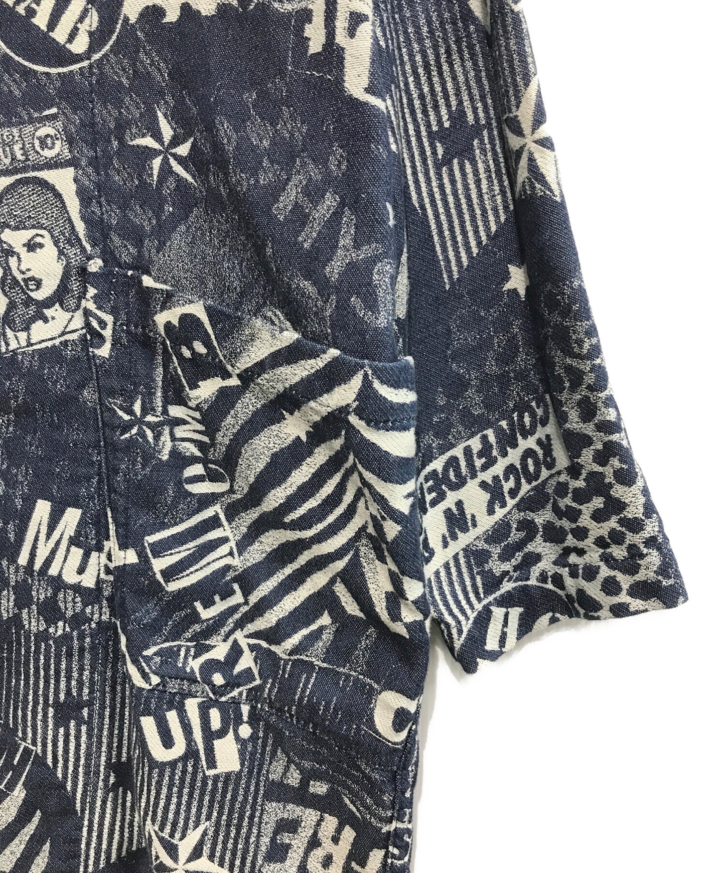 [Pre-owned] Hysteric Glamour LONDON NITE Jacquard Denim Long Jacket (London Knight) / Long Coat 01183AB03