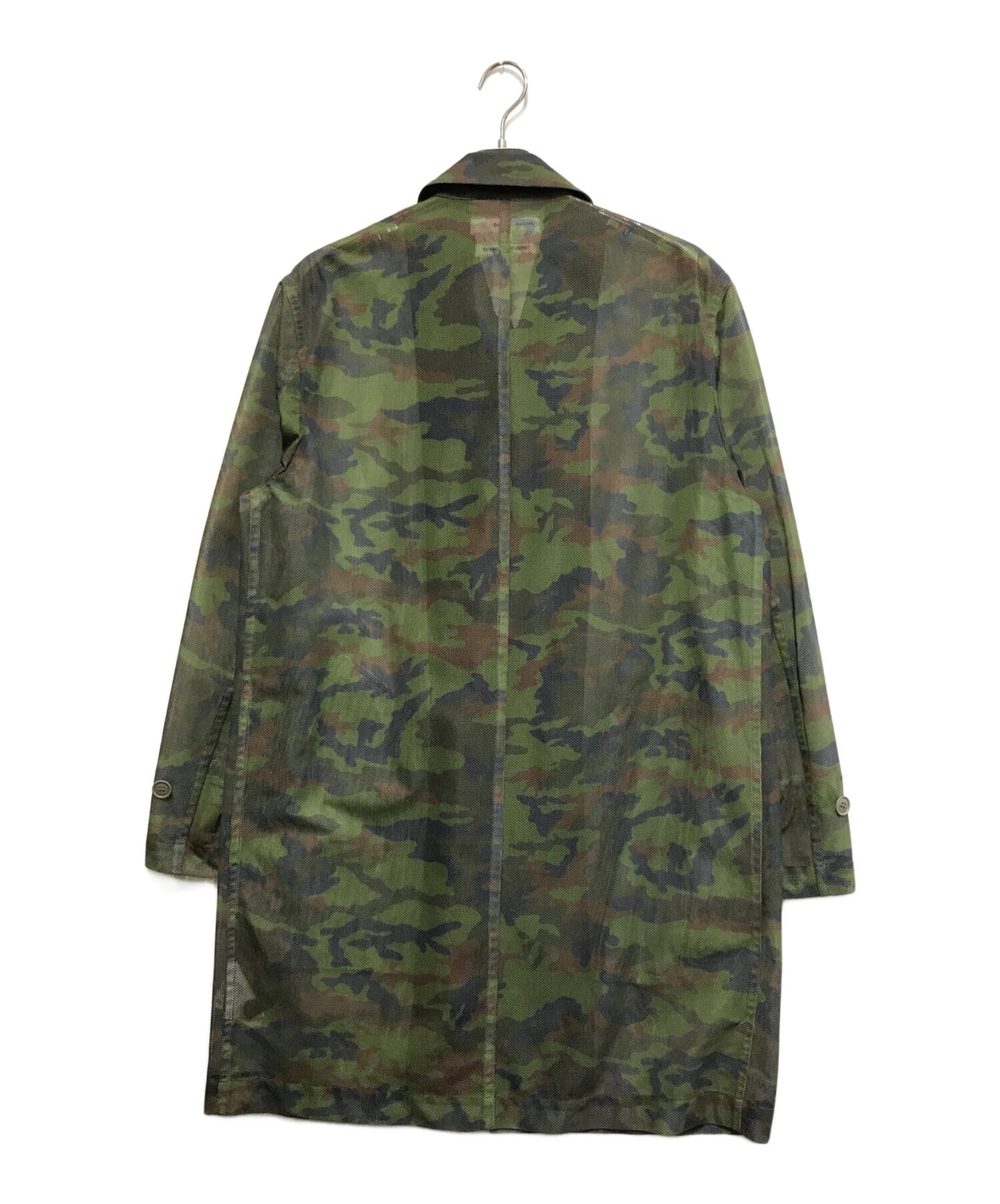 [Pre-owned] COMME des GARCONS Camouflage Mesh Stencil Collar Coat S10104