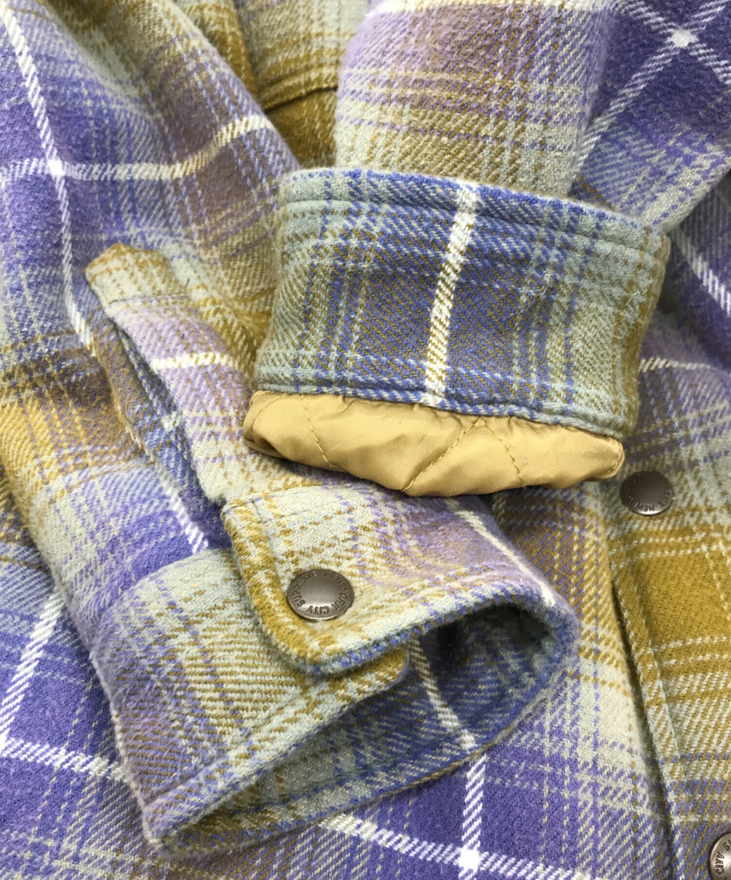 Supreme Shearling Lined Flannel Shirt L 【公式通販】