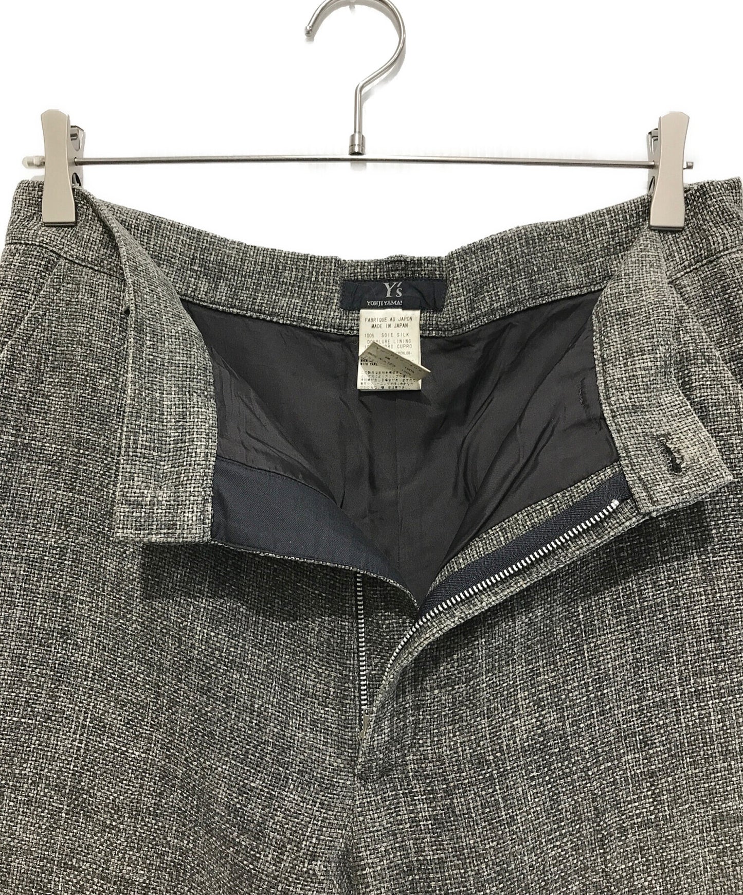 [Pre-owned] Y's Silk Check Pants/Design Pants/Pants YQ-P10-406