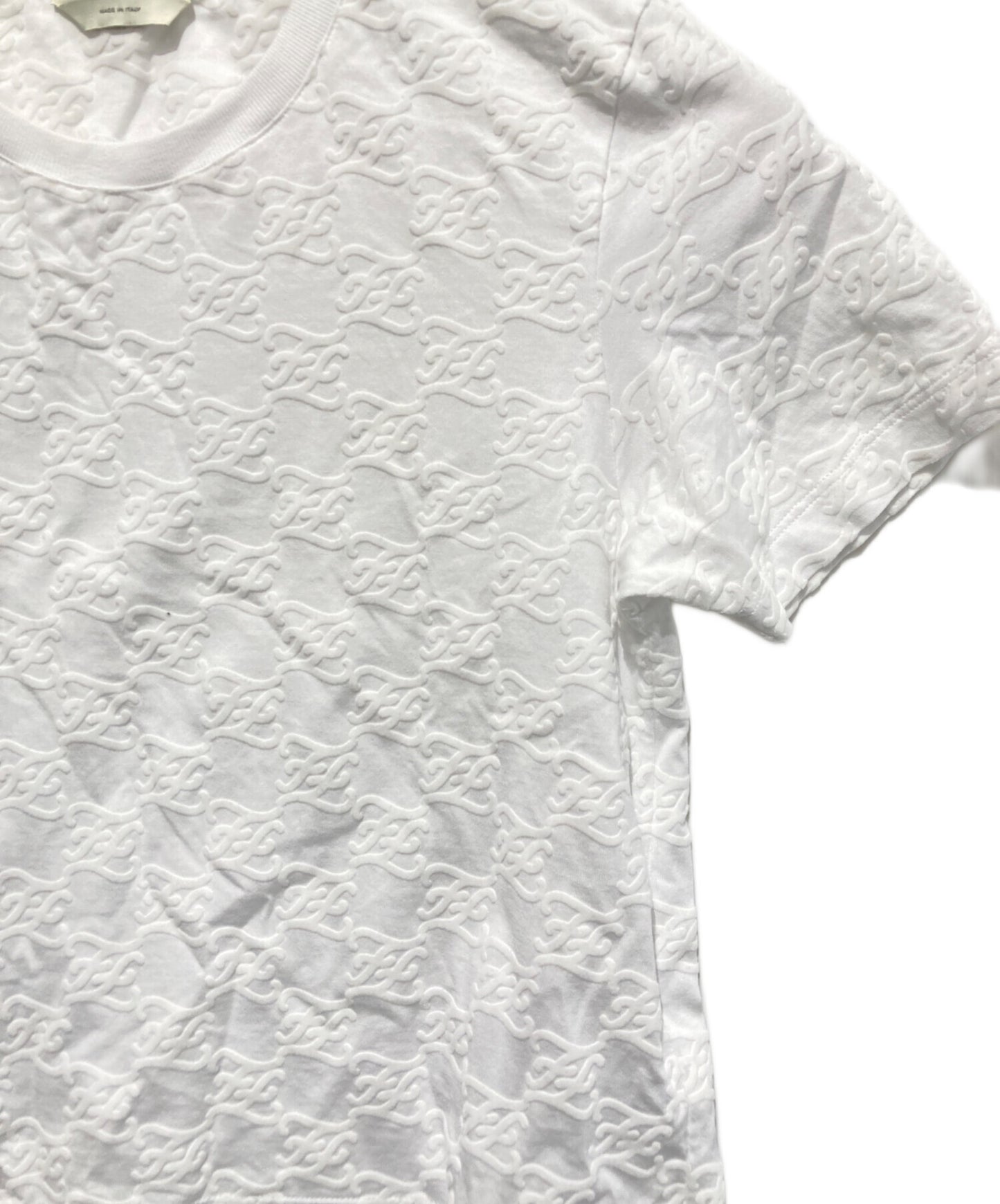 [Pre-owned] FENDI Embossed Logo T-Shirt FS7389 AHLU
