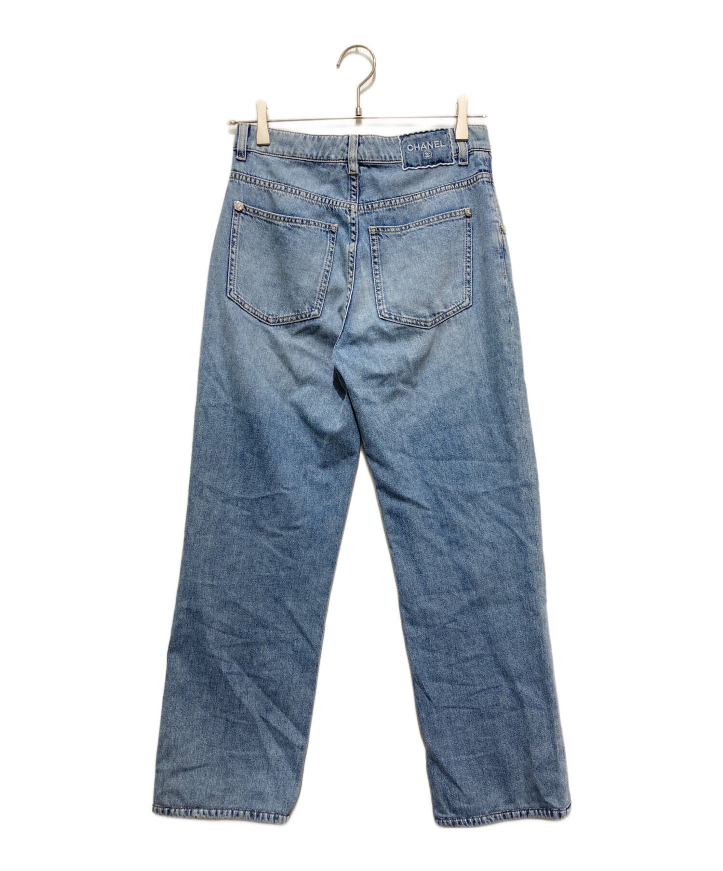 [Pre-owned] CHANEL Coco Beach Denim Pants P78552V71192