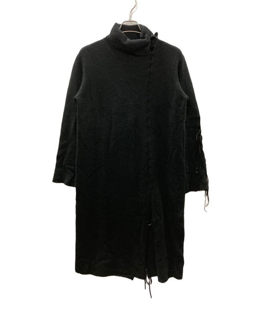 [Pre-owned] YOHJI YAMAMOTO PLAIN ST LEATHER STRING TURTLE NECK DRESS FJ-K82-192