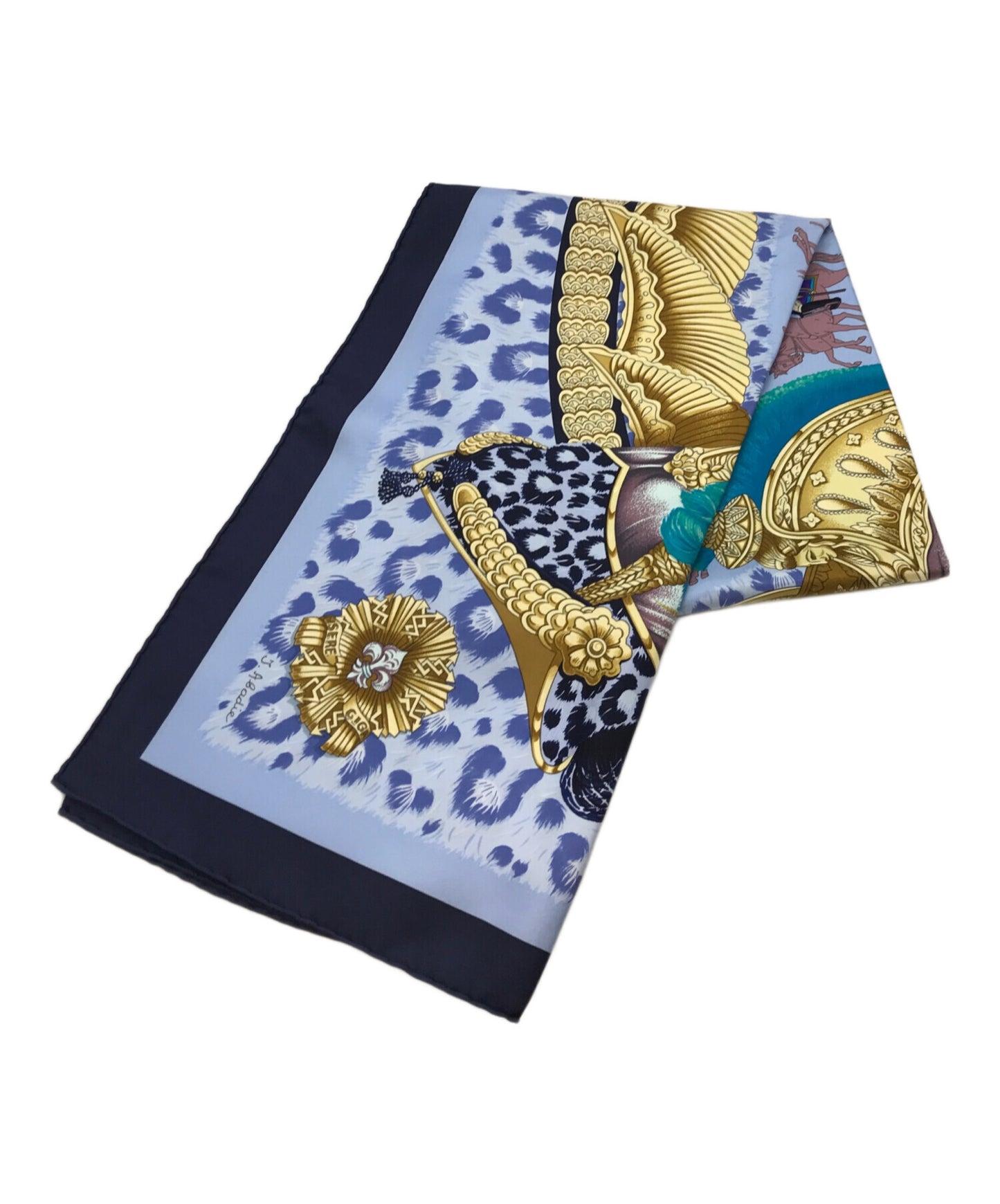 [Pre-owned] HERMES Silk scarf / HERMES / Carré 90 / CASQUES et PLUMETS (helmet without face)