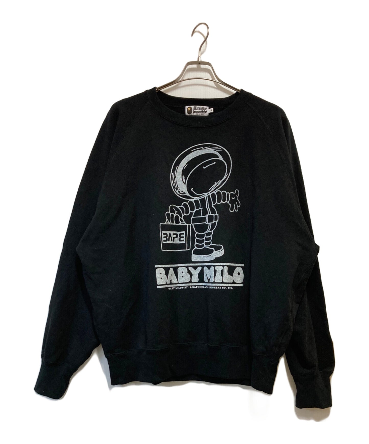 [Pre-owned] A BATHING APE ASTRONAUTS MILO RELAXED FIT CREWNECK SWEATSHIRT 002SWK701001F 002SWK701001F