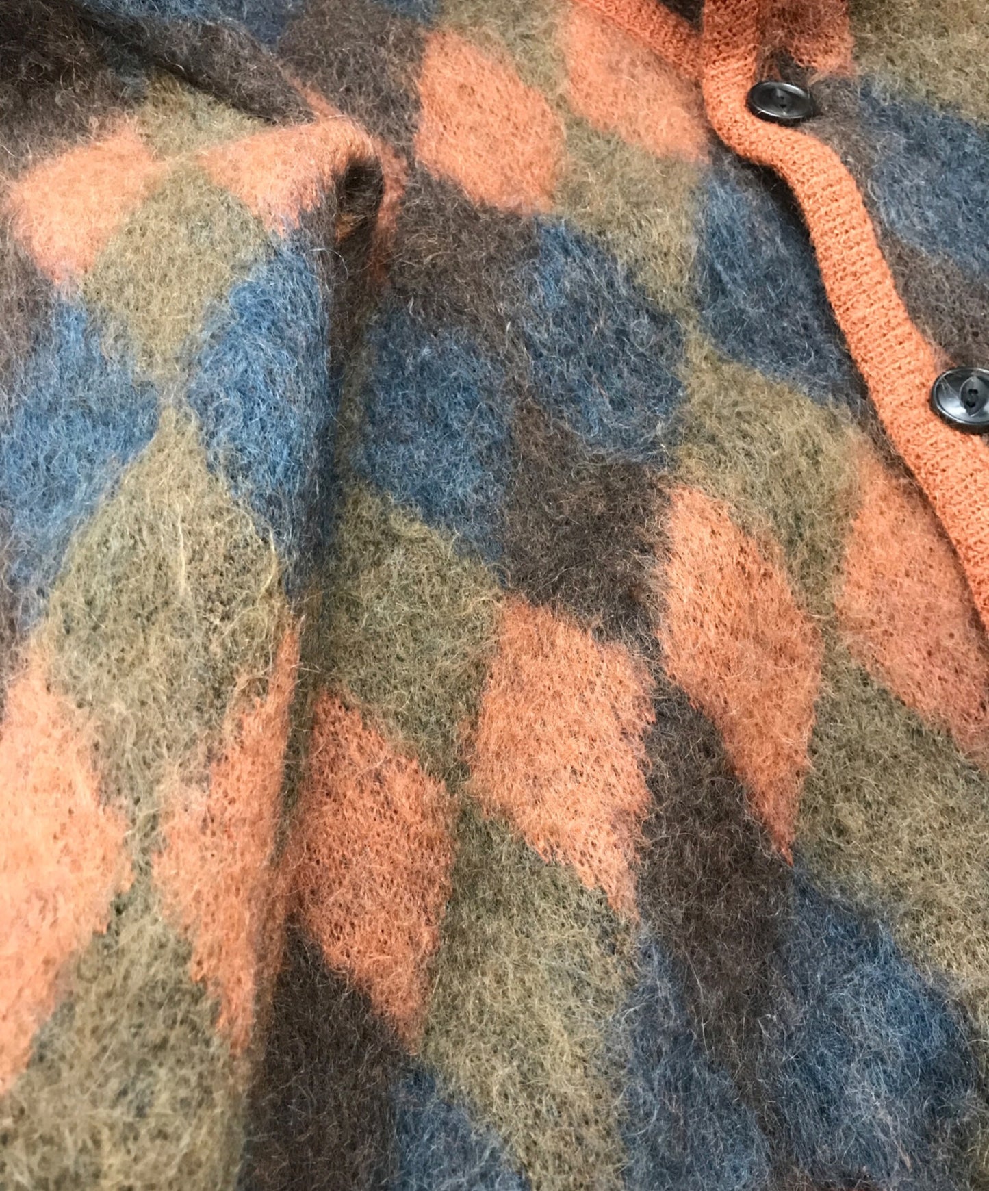 [Pre-owned] WACKO MARIA Argyle-patterned mohair-blend cardigan GUILTY PARTIES