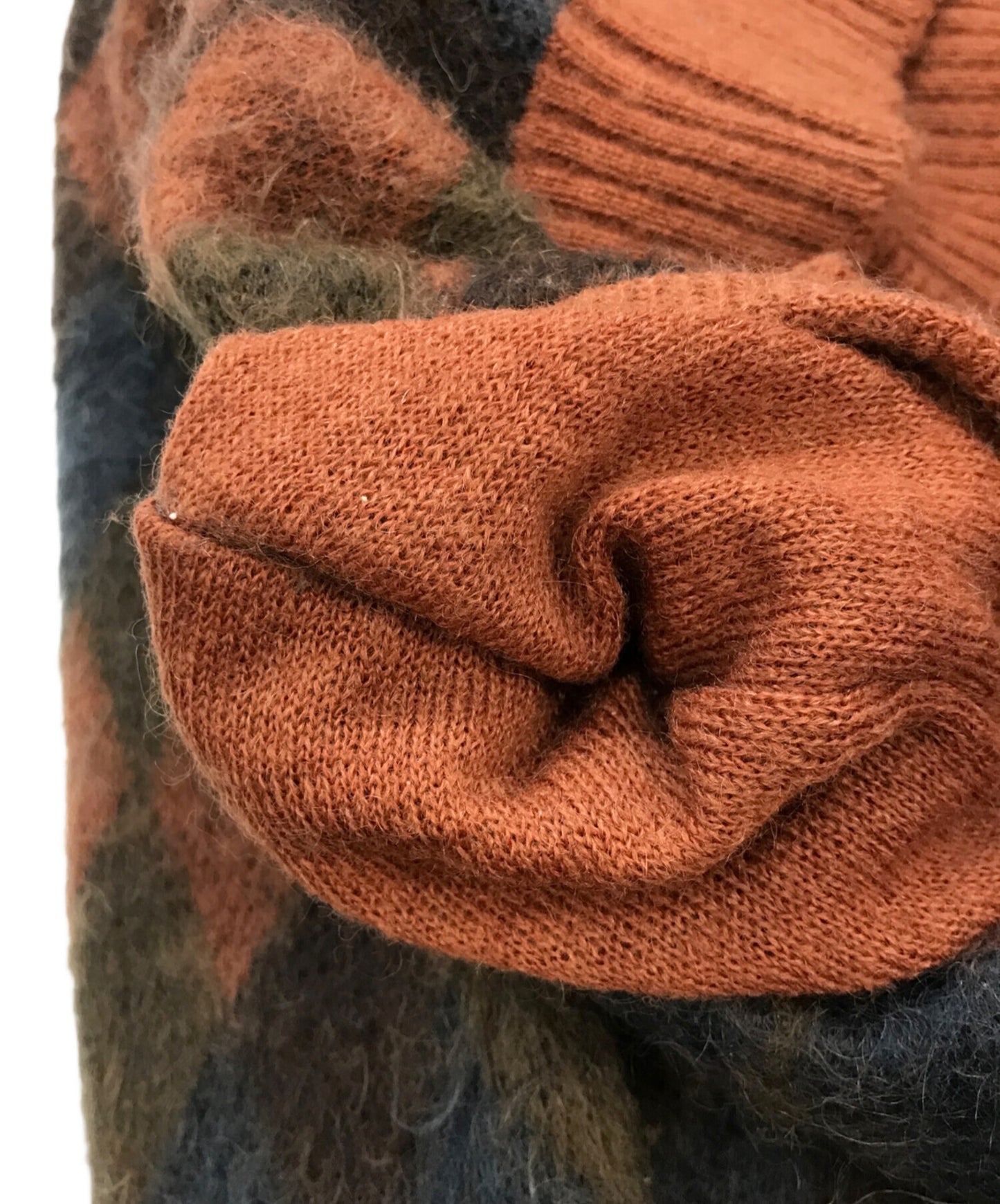 [Pre-owned] WACKO MARIA Argyle-patterned mohair-blend cardigan GUILTY PARTIES