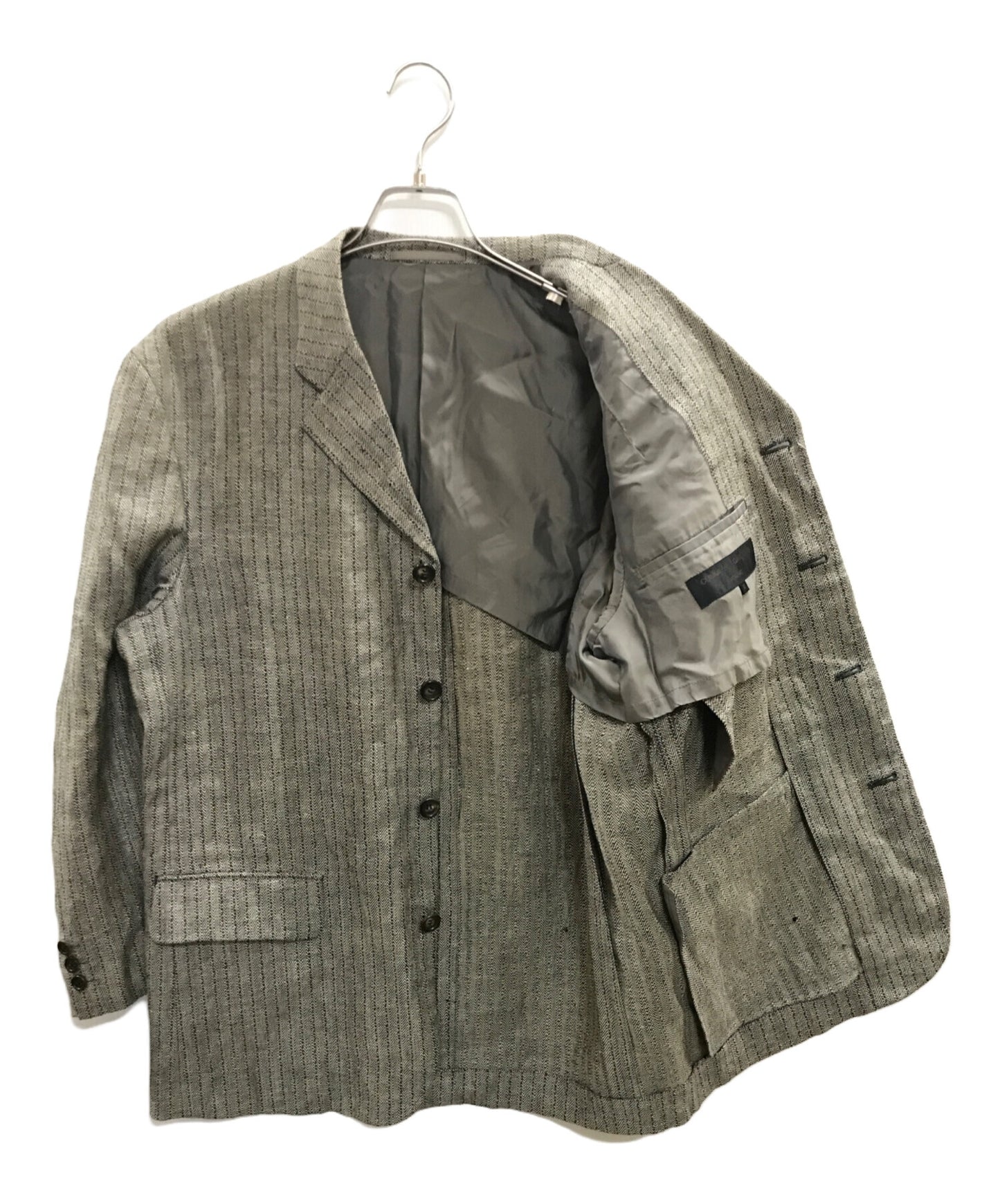 [Pre-owned] COMME des GARCONS HOMME Linen-blend herringbone jacket HJ-02036M