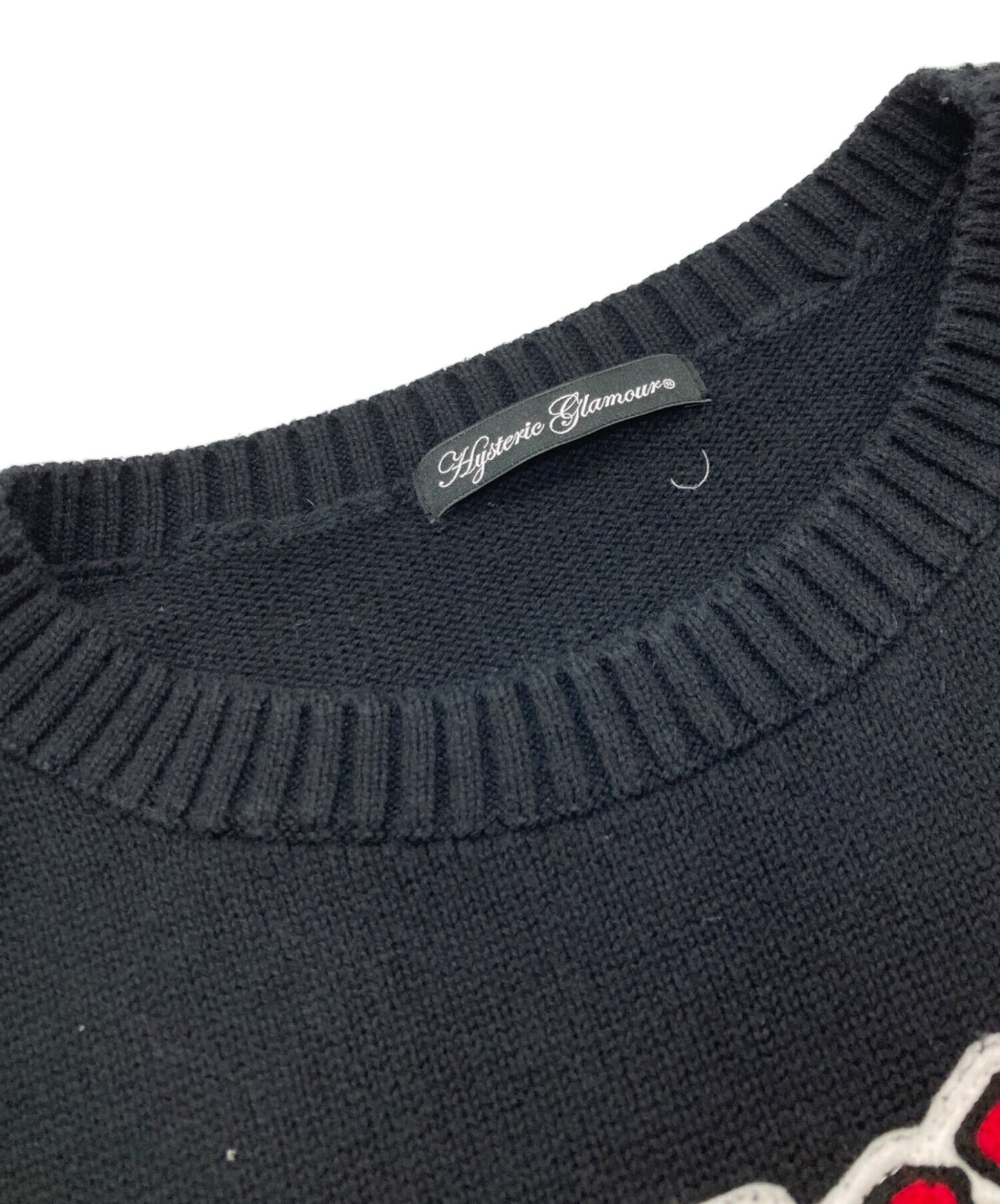 [Pre-owned] Hysteric Glamour Embroidered Crew Neck Knit / Hysteric Glamour / 01171NS05 01171NS05