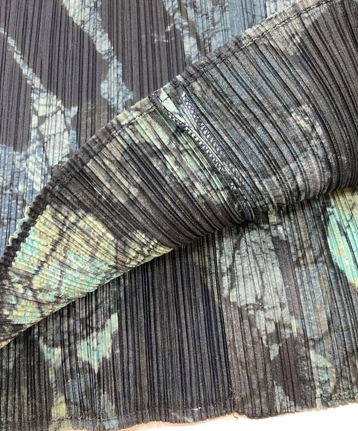 [Pre-owned] PLEATS PLEASE Marble Transfer Print Blouse/Pleated Pleats/PP74-JE358 PP74-JE358