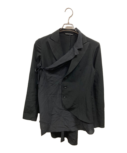 [Pre-owned] Yohji Yamamoto collections TA/PE CREPE DE CHINE 2 LAYERED WRAP JACKET/Yohji Yamamoto Collections/FP-J63-500 FP-J63-500