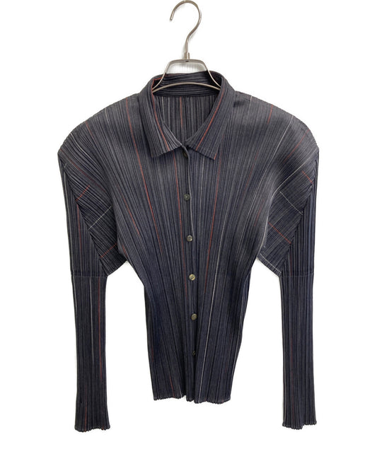 [Pre-owned] PLEATS PLEASE striped pleated shirt PP14-JJ795