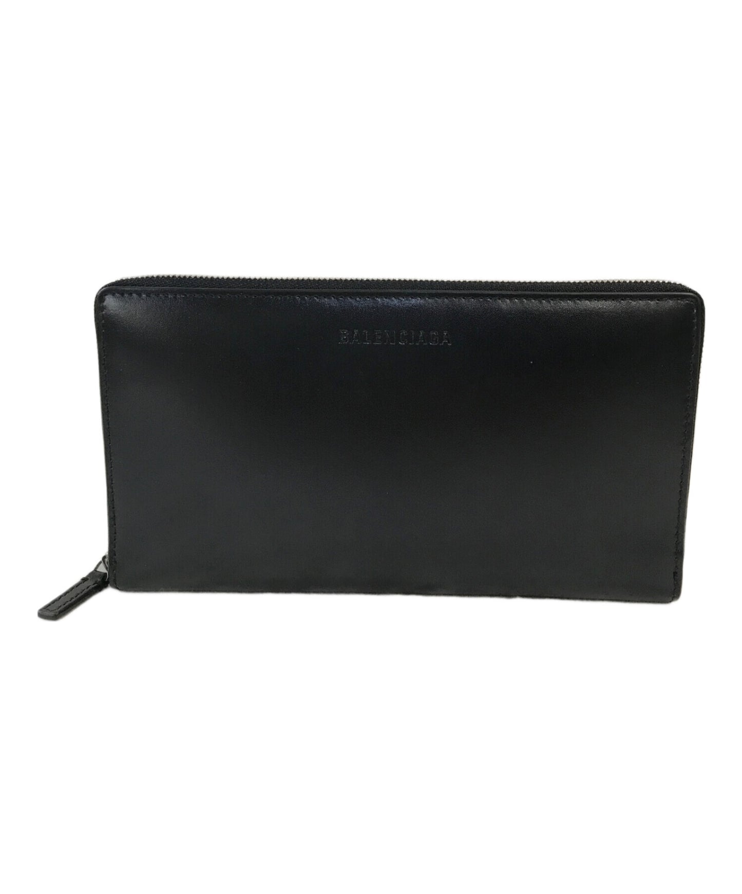 [Pre-owned] BALENCIAGA Round zipper leather wallet 664041