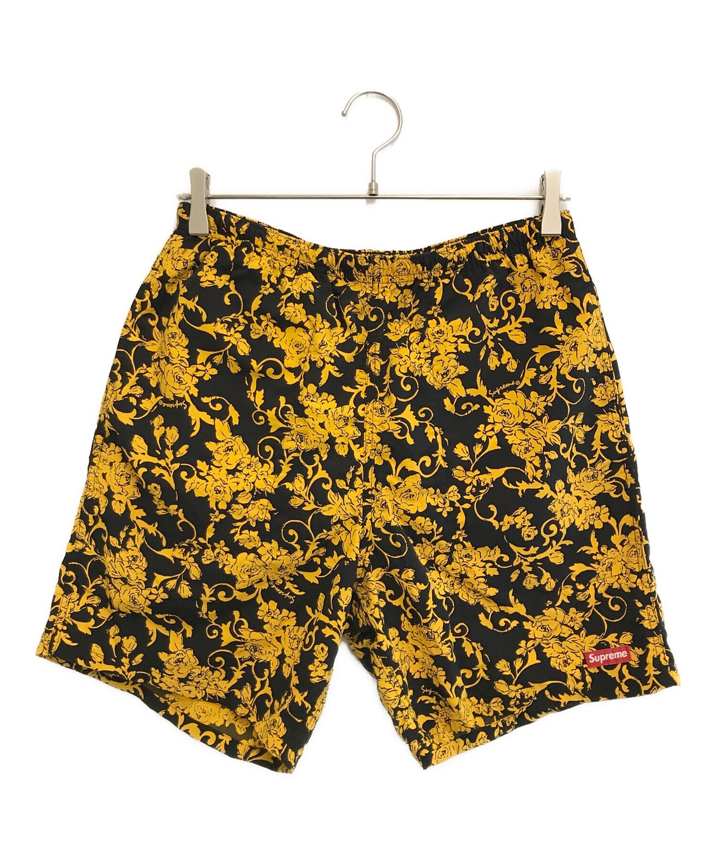 [Pre-owned] SUPREME Nylon Water Short Black Floral
