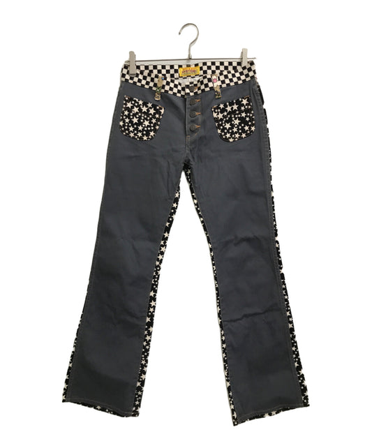 [Pre-owned] Hysteric Glamour 3PATTERN MIX Scratch Flare Pants 01231AP05