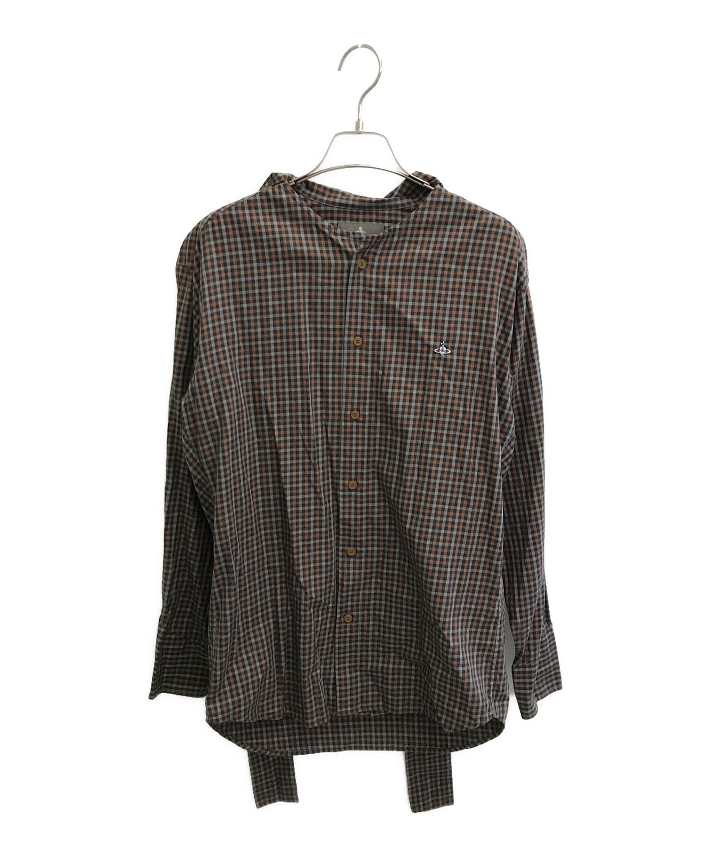 [Pre-owned] Vivienne Westwood man bow tie check shirt VW-WR-72205