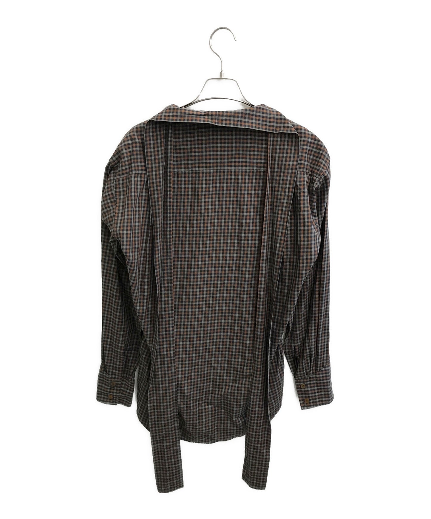 [Pre-owned] Vivienne Westwood man bow tie check shirt VW-WR-72205