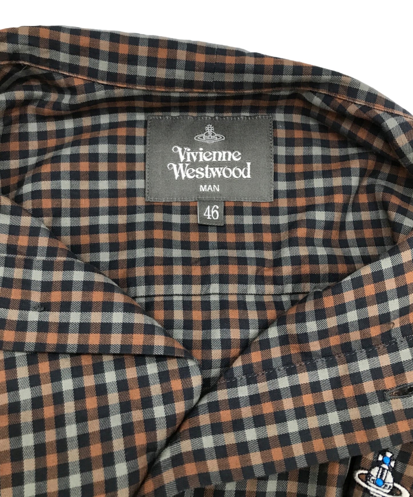 [Pre-owned] Vivienne Westwood man bow tie check shirt VW-WR-72205