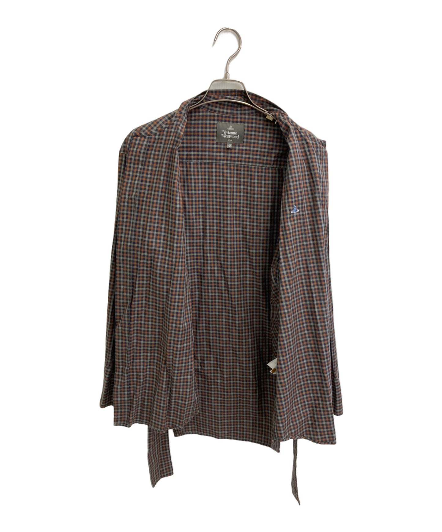 [Pre-owned] Vivienne Westwood man bow tie check shirt VW-WR-72205