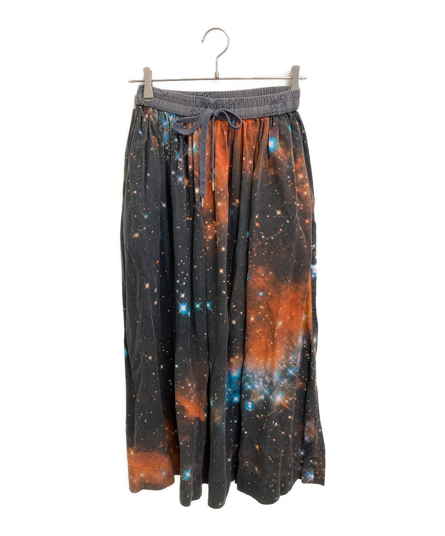 [Pre-owned] Vivienne Westwood RED LABEL GALAXY Print Gathered Long Skirt 16-12-221001