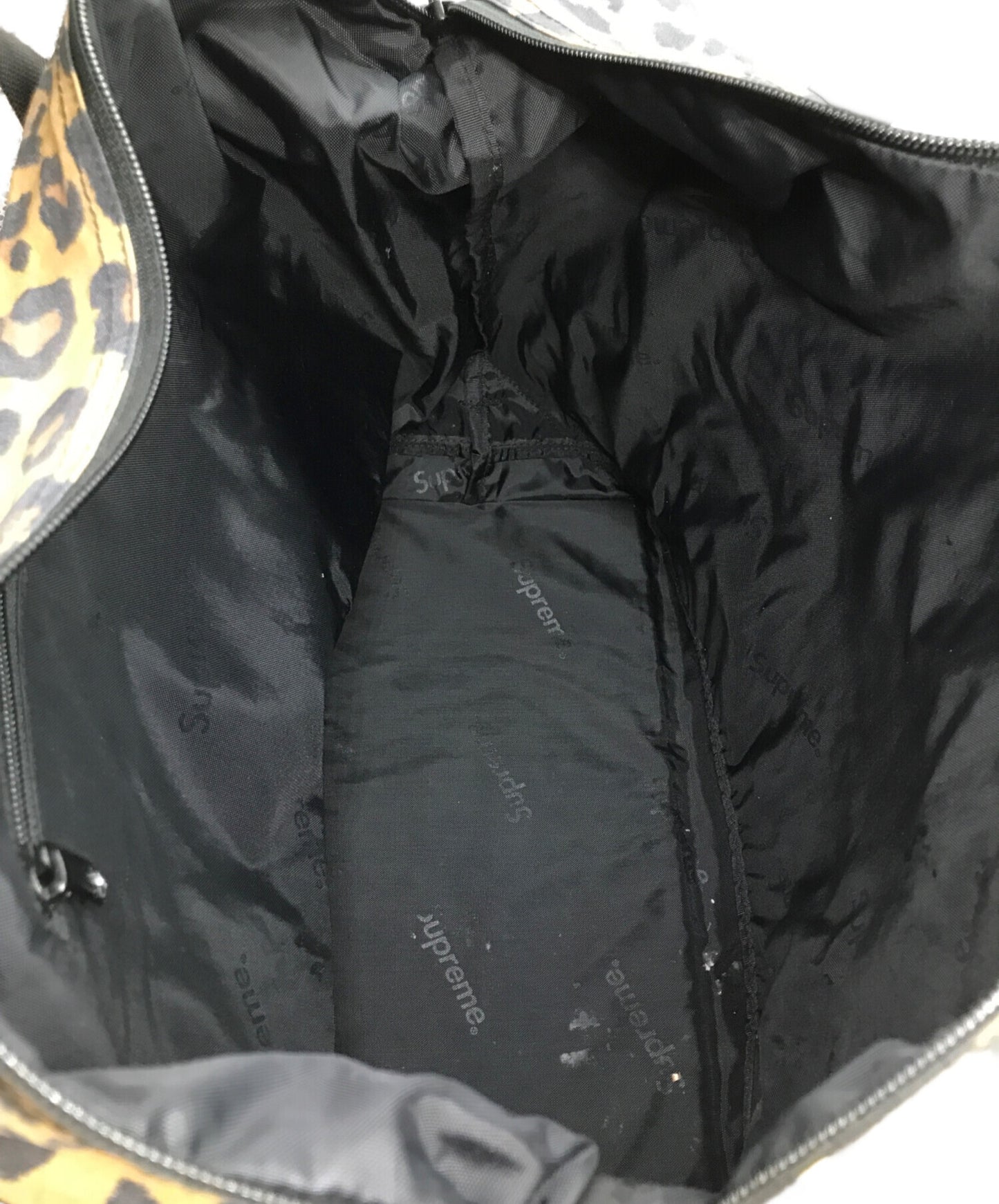 [Pre-owned] SUPREME Leopard Zip Tote Bag