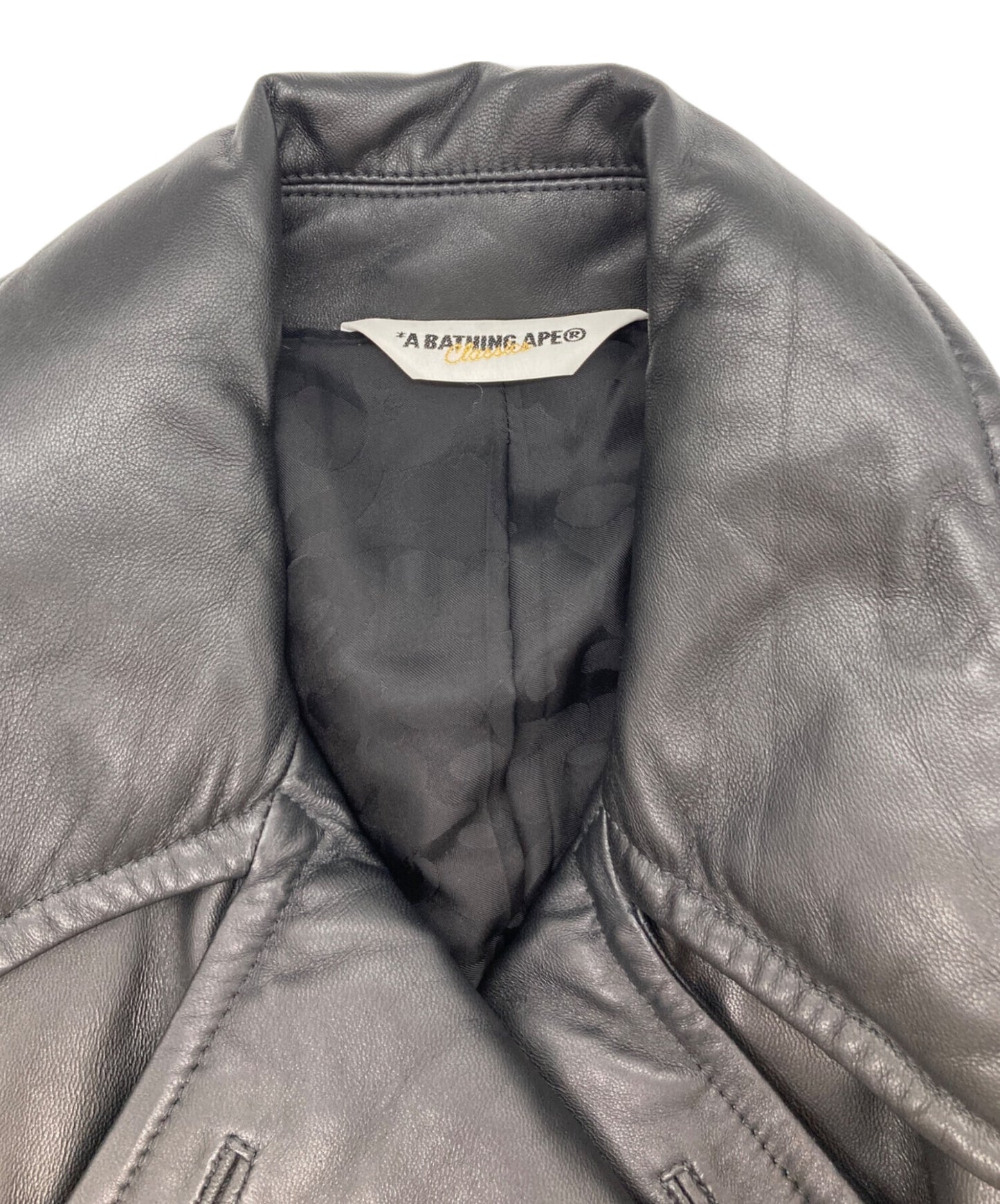 [Pre-owned] A BATHING APE Sheepskin Leather Down P Coat