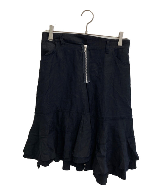 [Pre-owned] tricot COMME des GARCONS Wrap-style reconstructed rayon linen-blend skirt TK-S012