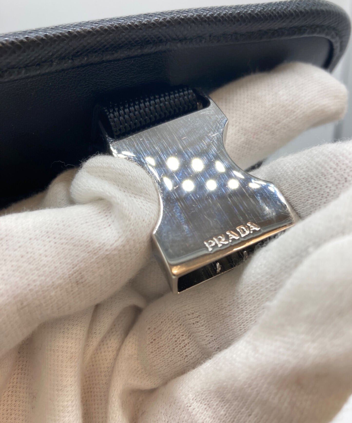 [Pre-owned] PRADA ReNylon+SAFFIANO mini shoulder bag 2VD043