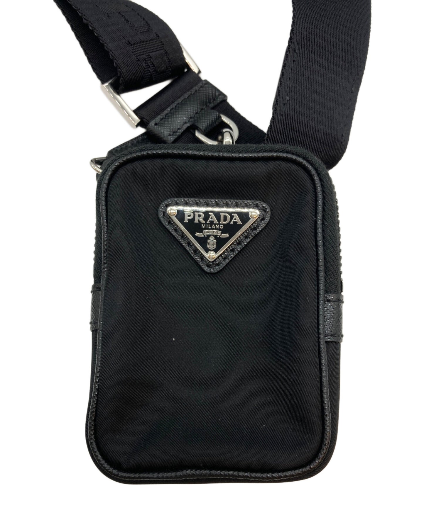 [Pre-owned] PRADA ReNylon+SAFFIANO mini shoulder bag 2VD043