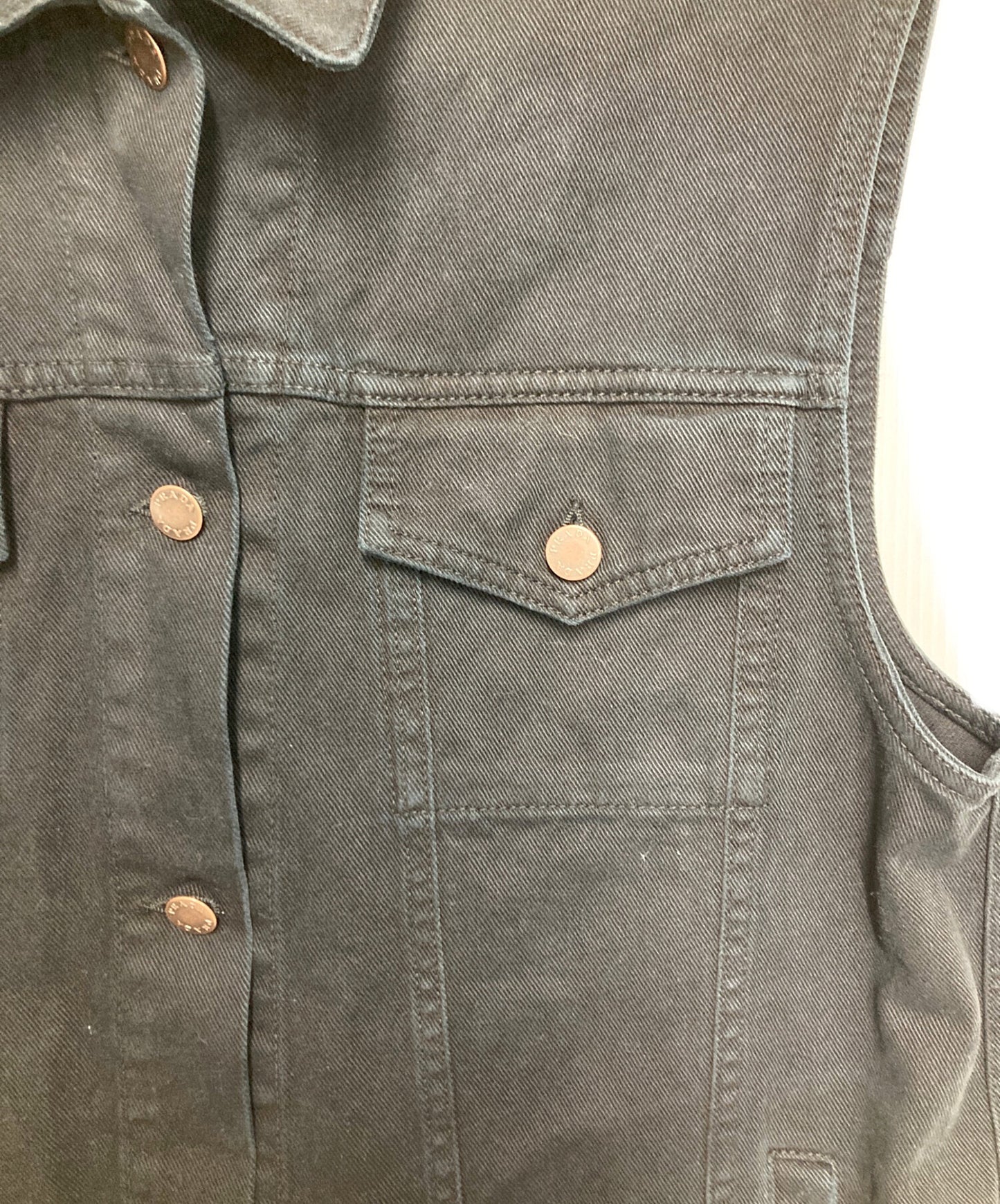 [Pre-owned] PRADA Triangle Logo Denim Long Vest GFA140 SOOO 148J