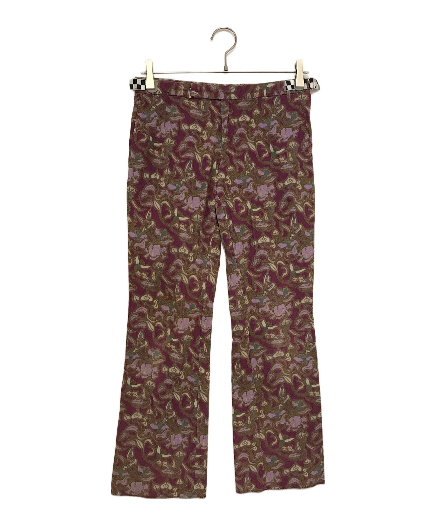 [Pre-owned] UNDERCOVER Corduroy skull flower pants