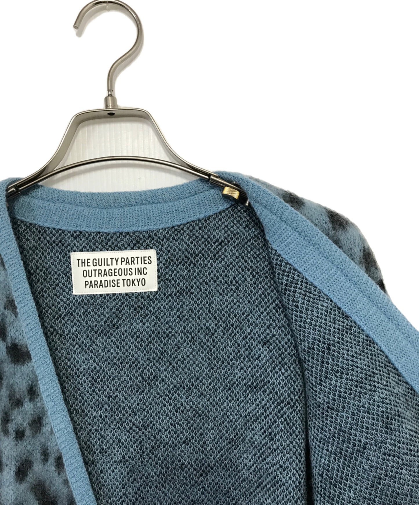 [Pre-owned] WACKO MARIA LEOPARD HEAVY MOHAIR CARDIGAN