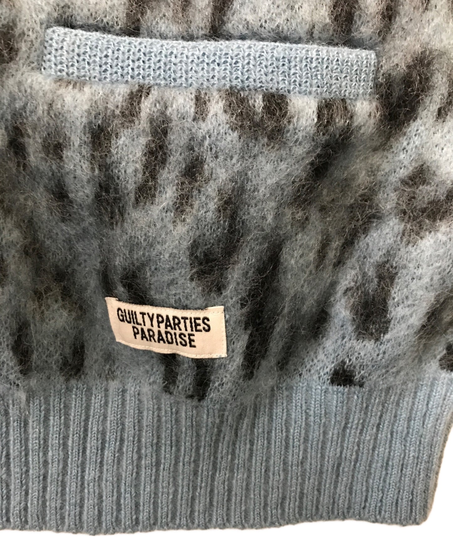 [Pre-owned] WACKO MARIA LEOPARD HEAVY MOHAIR CARDIGAN