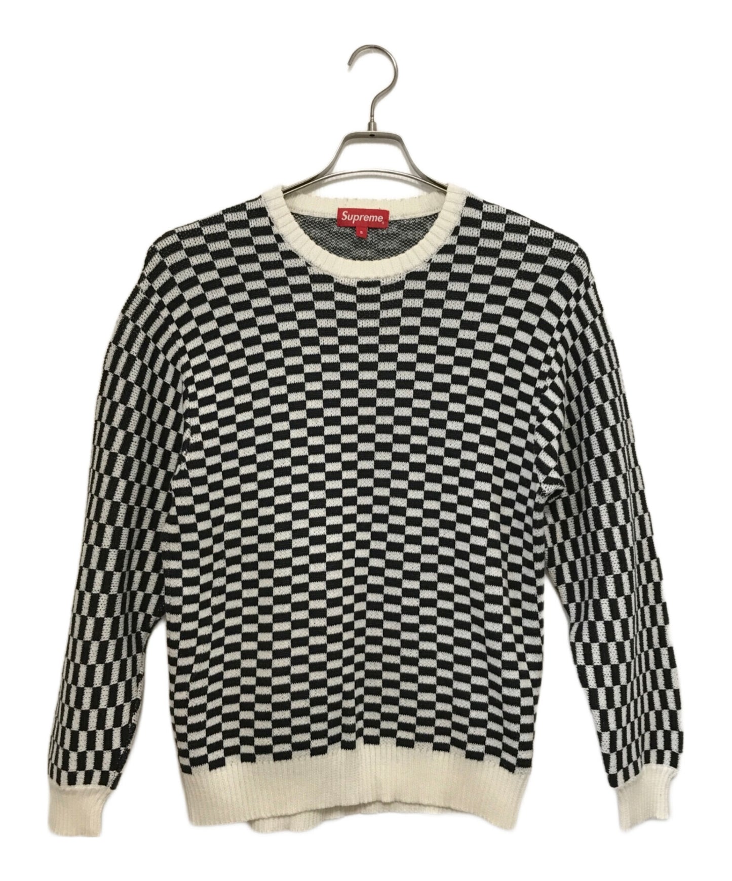 [Pre-owned] SUPREME 20SS Back Logo Sweater Checkerboard